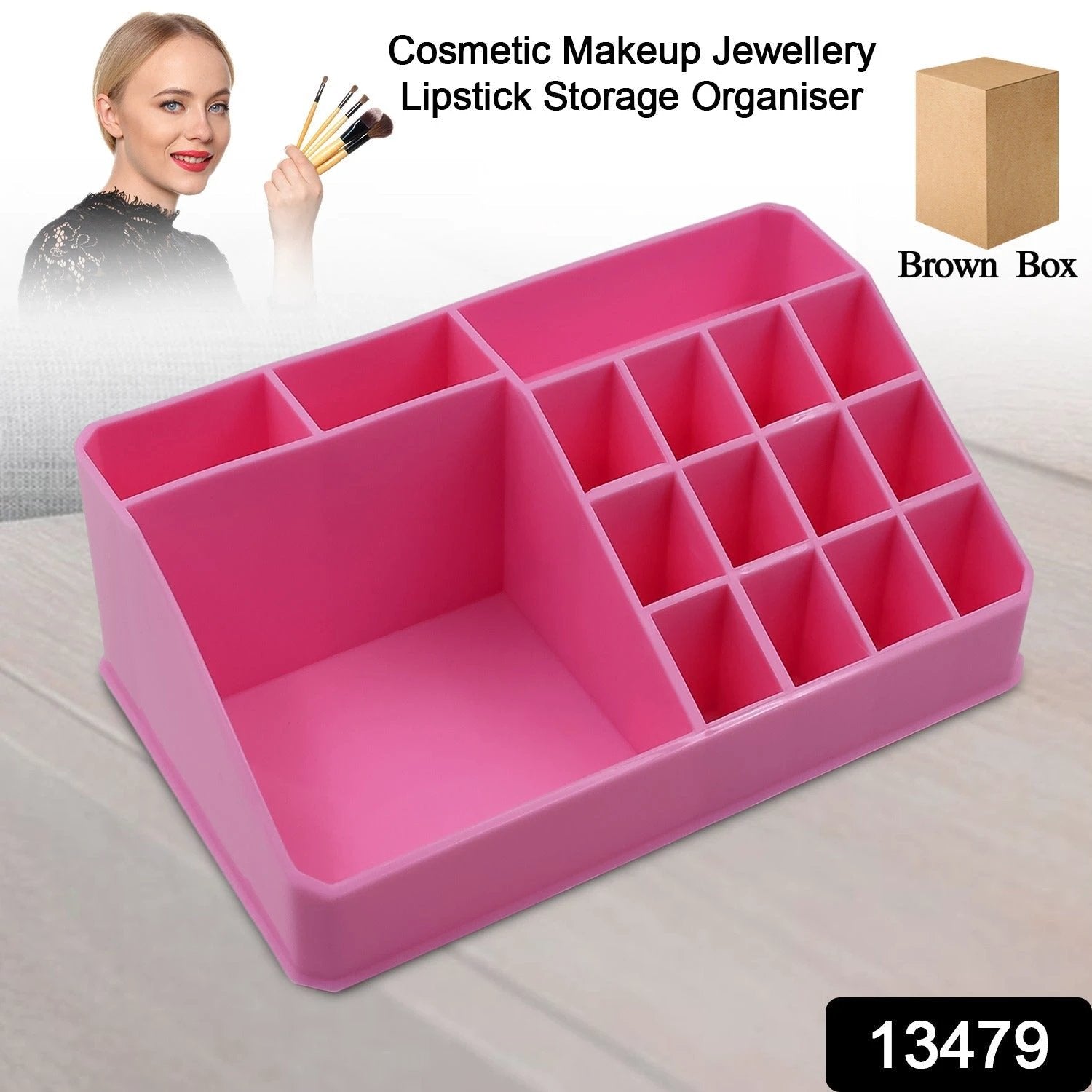 Makeup Organiser Cosmetic Makeup Lipstick Storage Box With Drawer Plastic Case Holder Skin Care Products (1 Pc) - 69KART