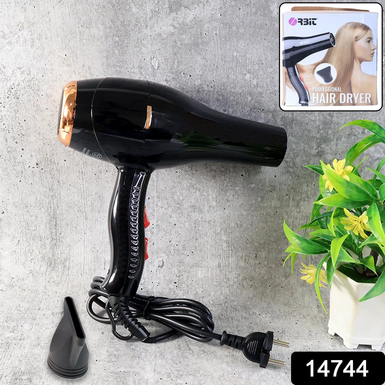 Orbit Professional Electric Hair Dryer With Concentrator Nozzle (1 Pc) - 69kart