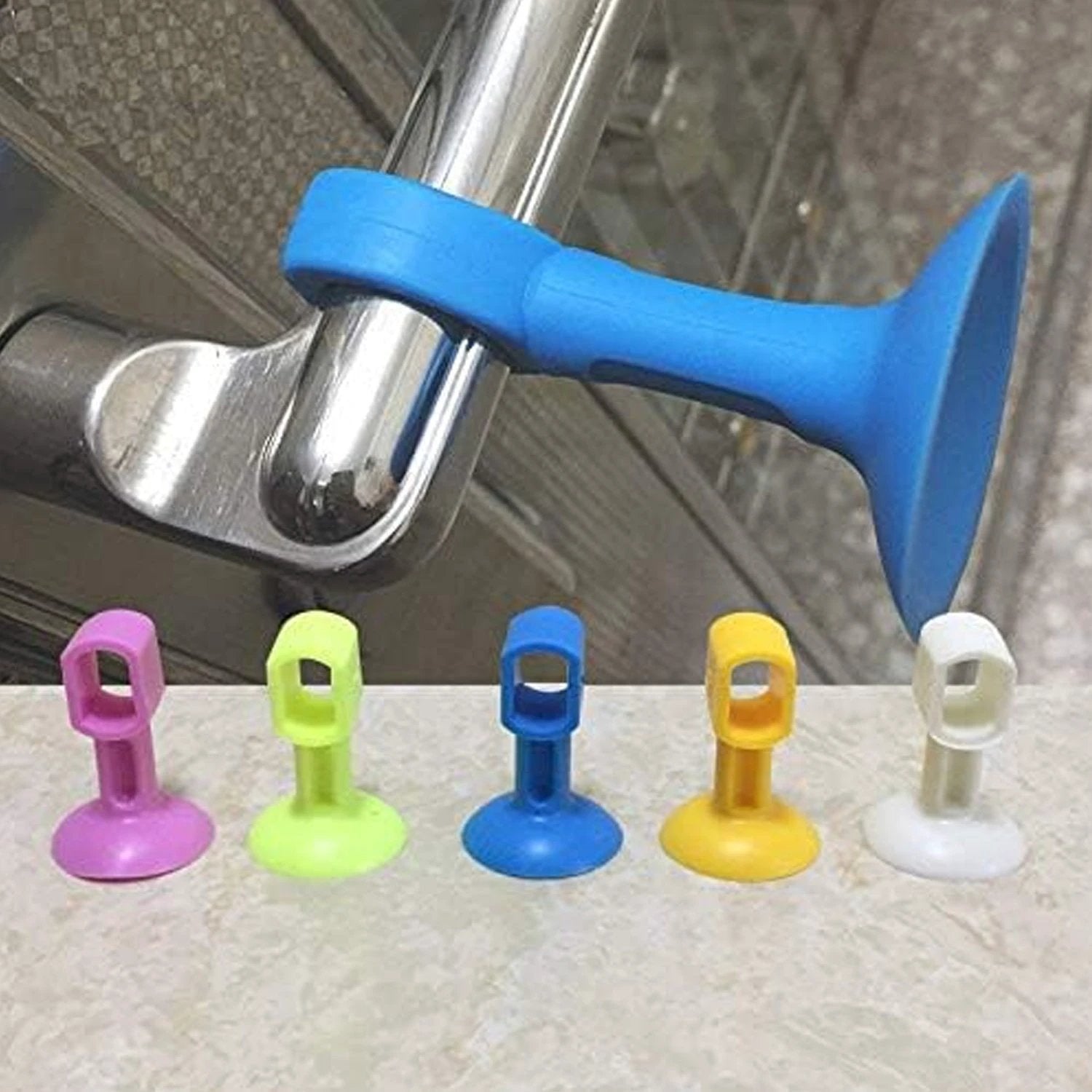 Self-sucking Silicone Door Stopper (5 Pcs Set) by Wukusy