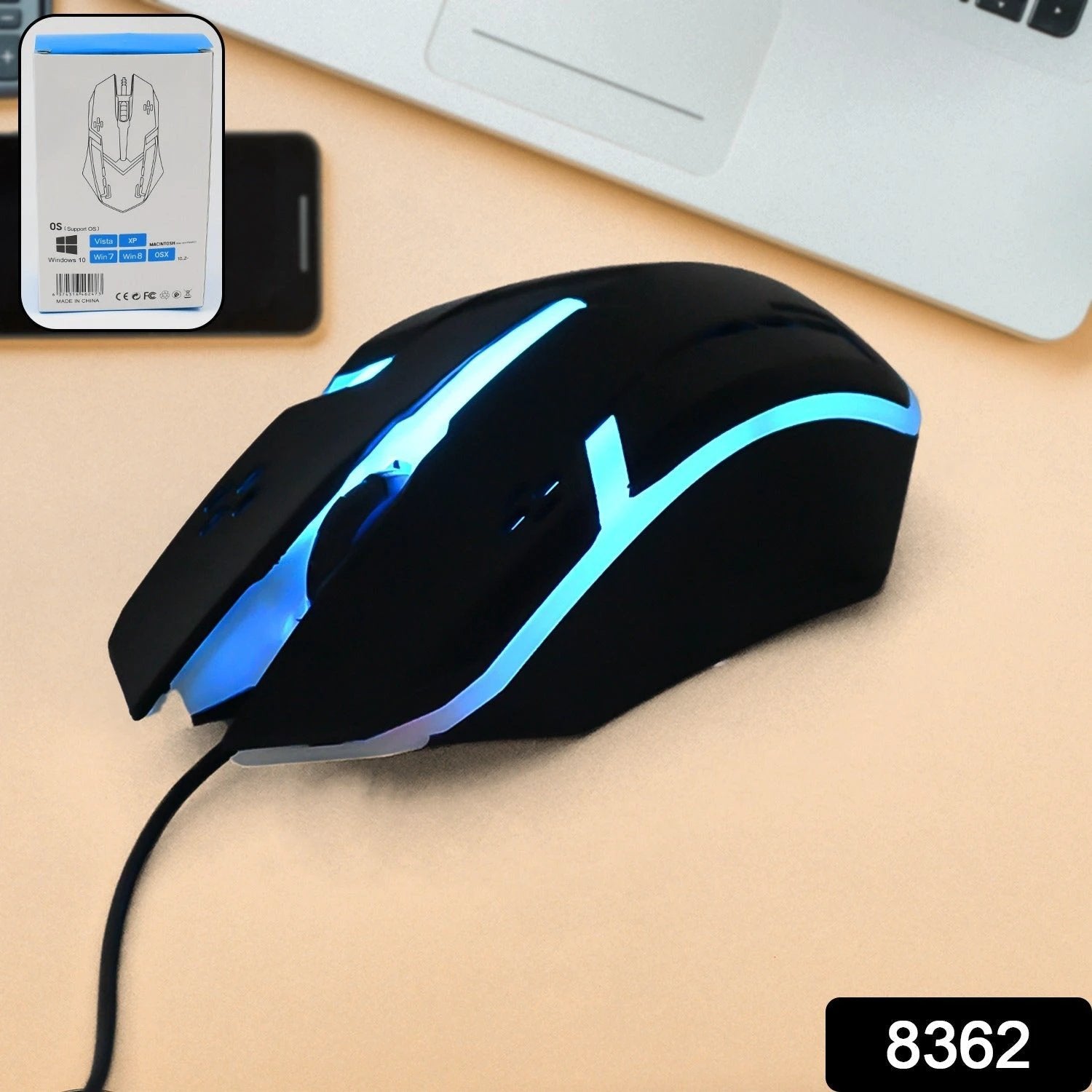 Computer  Laptop Usb Wired Optical Mouse (1 Pc) - 69KART