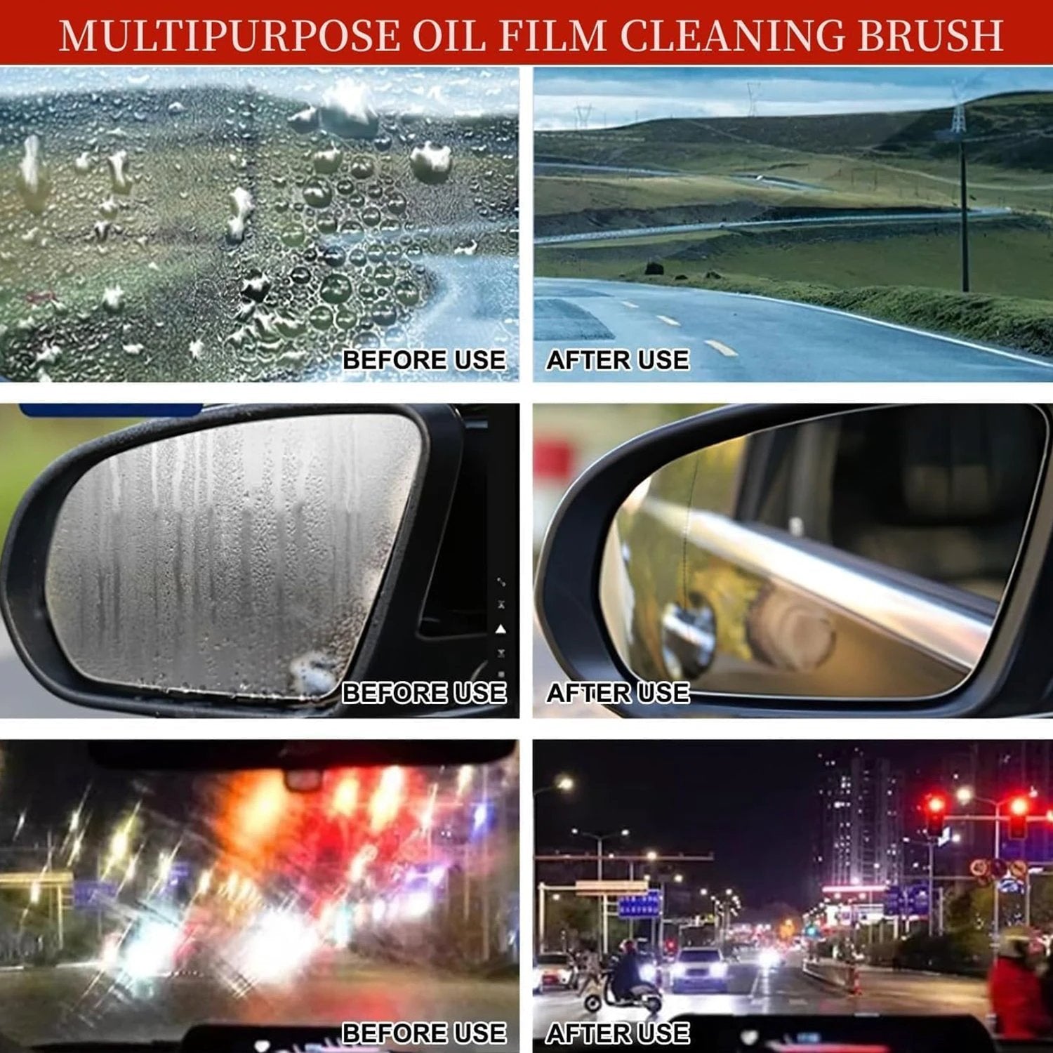 2-in-1 Car Oil Film Cleaning Brush - 69kart