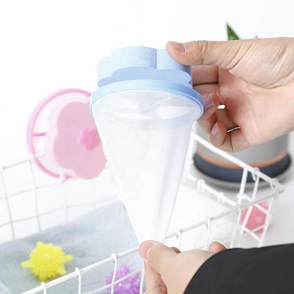 Magic Floating Lint Catcher for Washing Machine – Reusable Flower Mesh Bag - 69KART