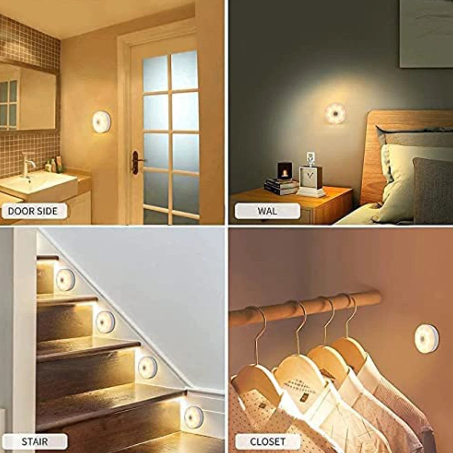 Round Shape 8 Led Motion Sensor Induction Led Light by Wukusy