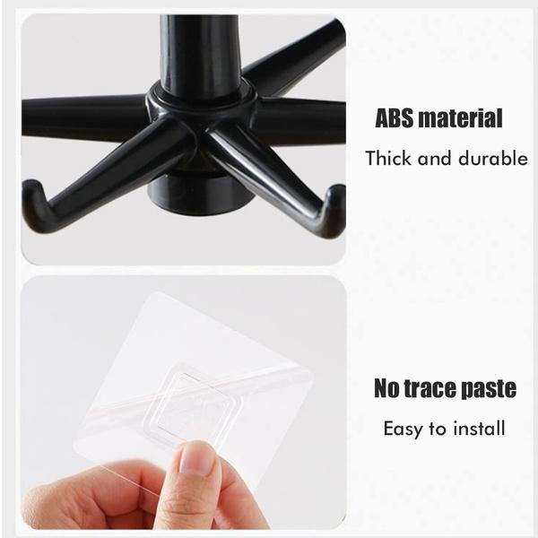 Rotatable  Hooks For Hanging 360 (Pack Of 2) (Brown Box)