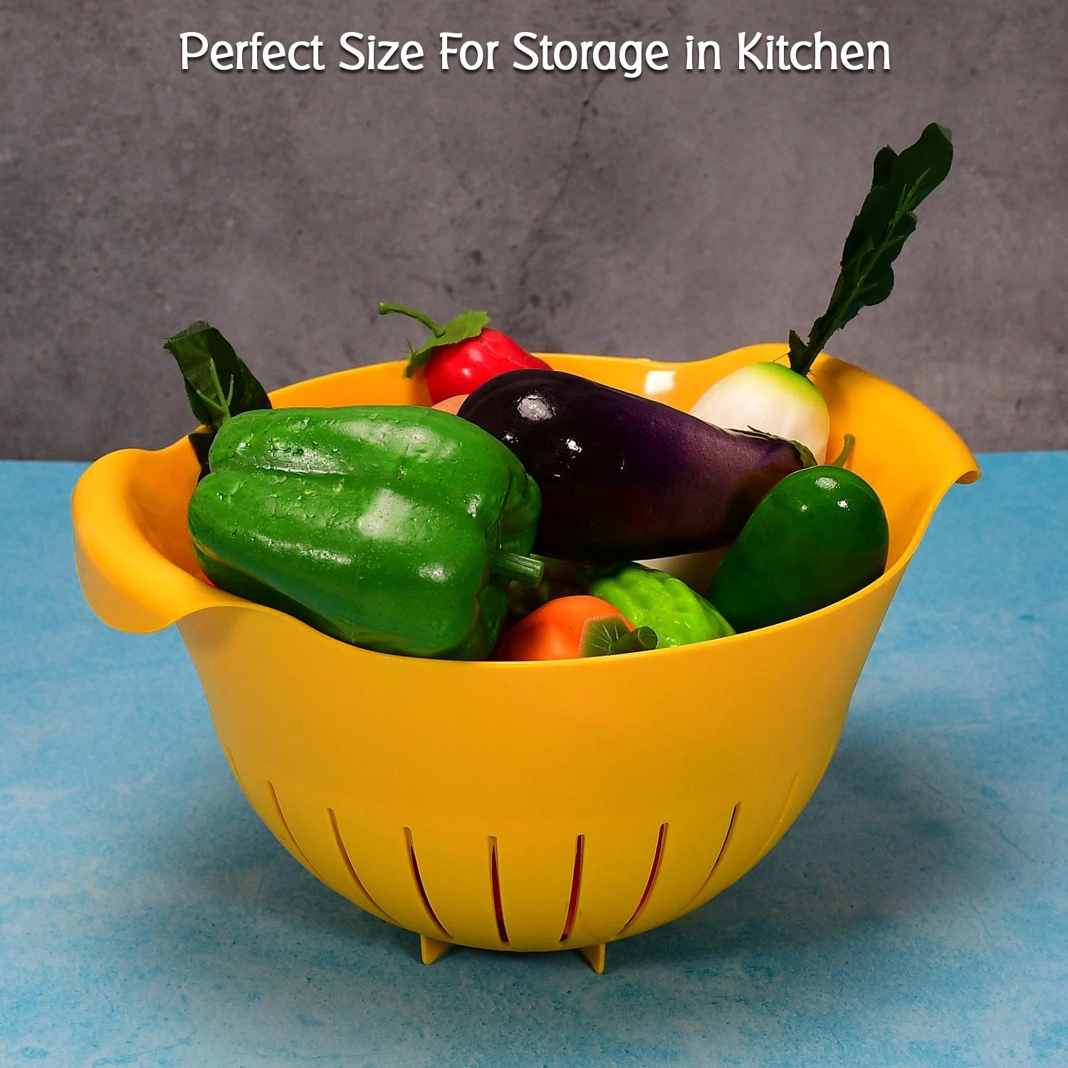 2312 Plastic Fruits Vegetable Noodles Pasta Washing Bowl  Strainer - 69kart