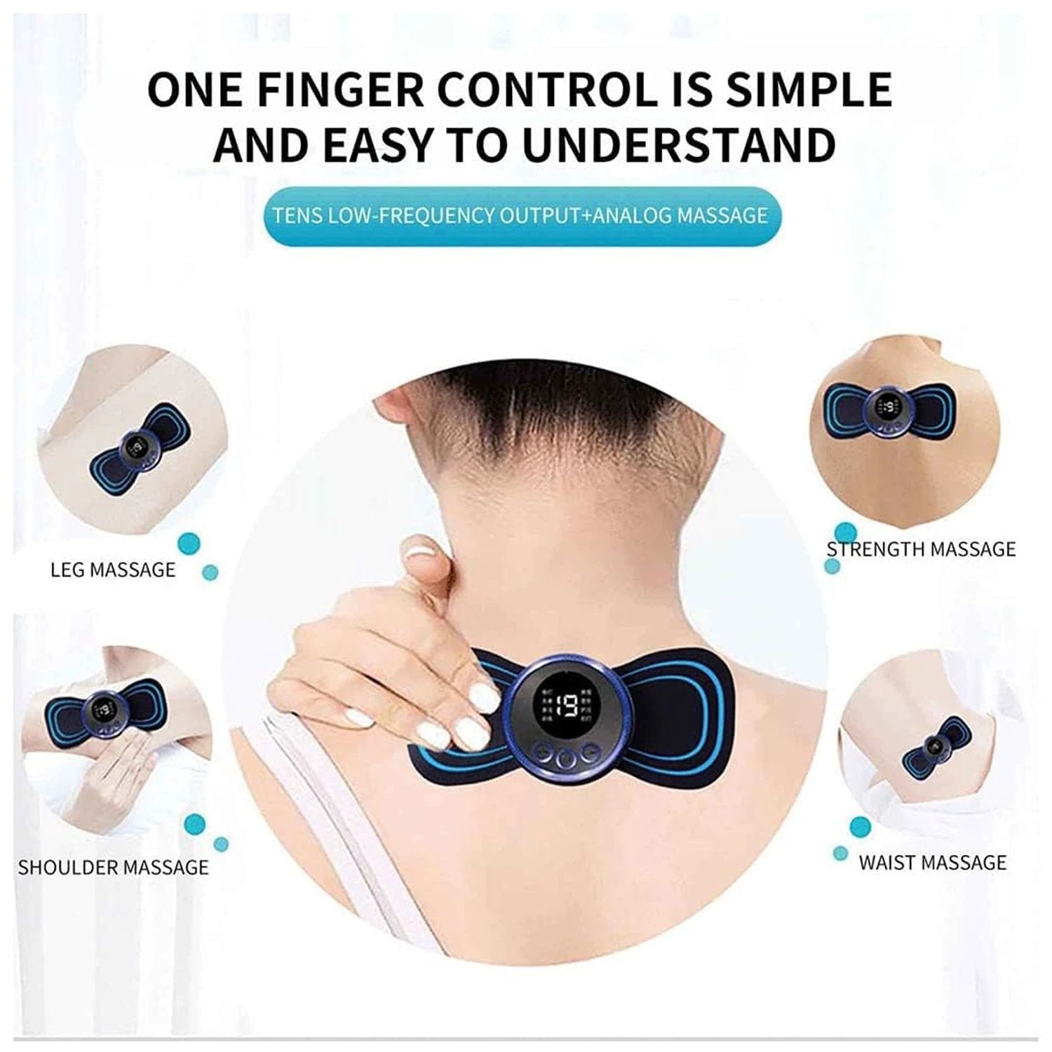 6204 Portable Usb Neck Massager Electric Neck Massager Automatic Massage Enhancer Mini Cervical Massager Ems Lymphatic Drainage Massage With Cable by Wukusy