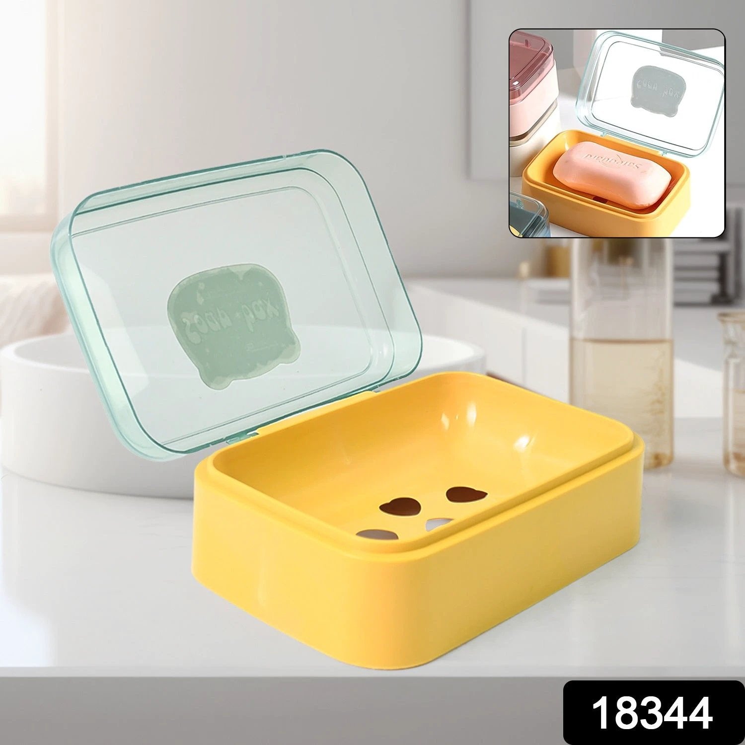 Plastic Soap Dish Portable Plastic Self Draining Soap Holder (1 Pc  Mix Color) - 69kart