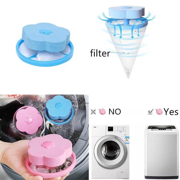Magic Floating Lint Catcher for Washing Machine – Reusable Flower Mesh Bag - 69KART