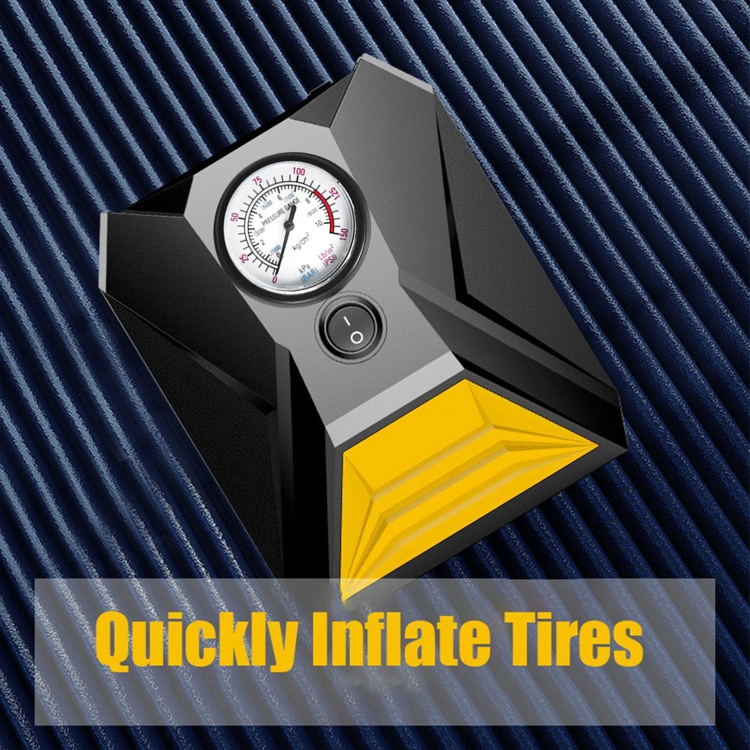 1641 Car Tyre Inflator Rapid Mini Portable Air Compressor Pump - 69kart