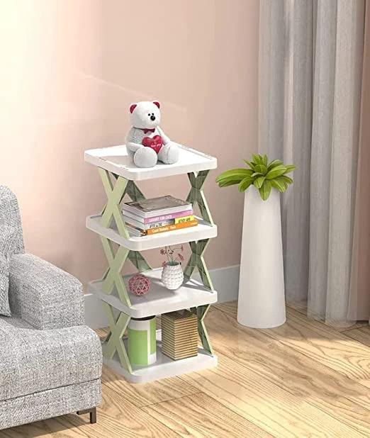 9078 4 Layer Shoes Stand Shoe Tower Rack Suit For Small Spaces Closet Small Entryway Easy Assembly And Stable In Structure Corner Storage Cabinet For Saving Space by Wukusy