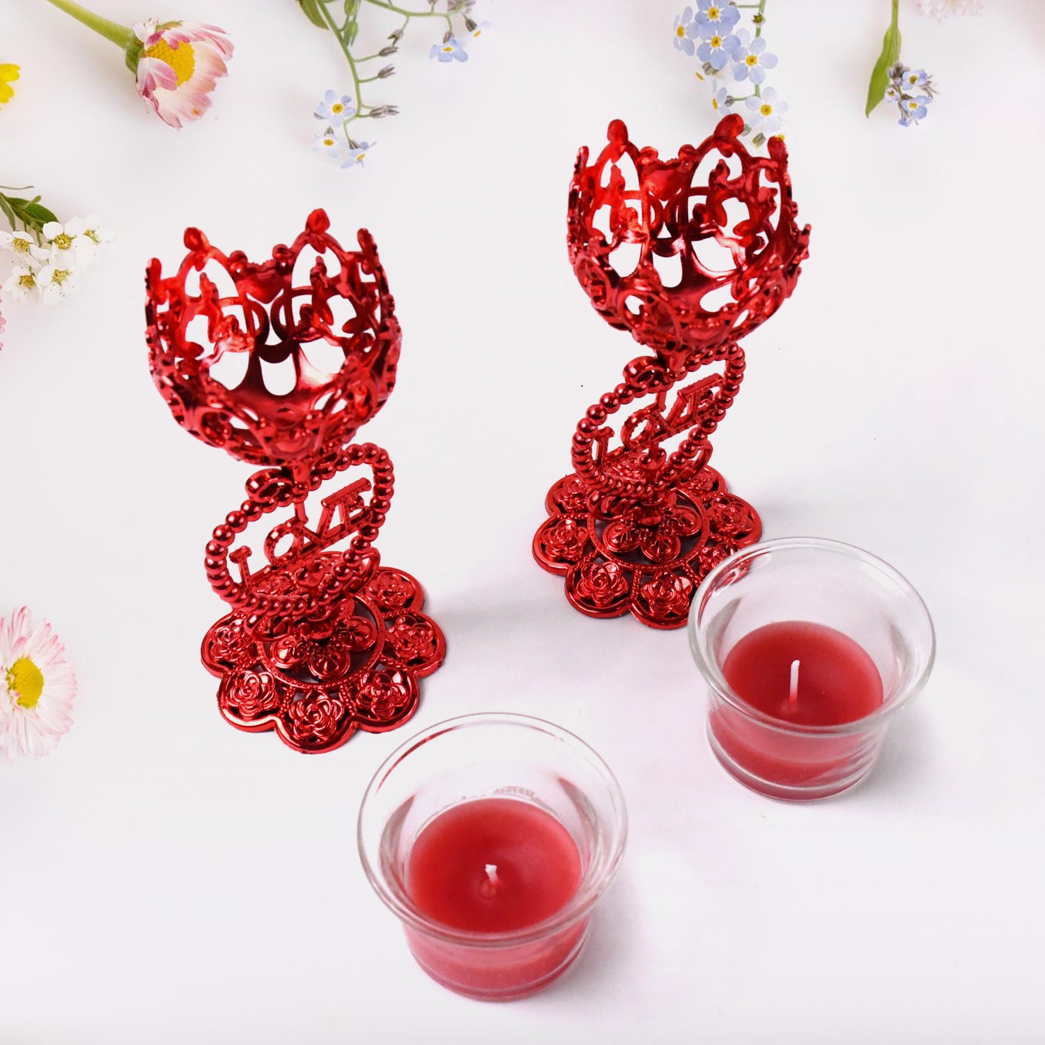 Lights Holder Candle Stand (2 Pc Set)
