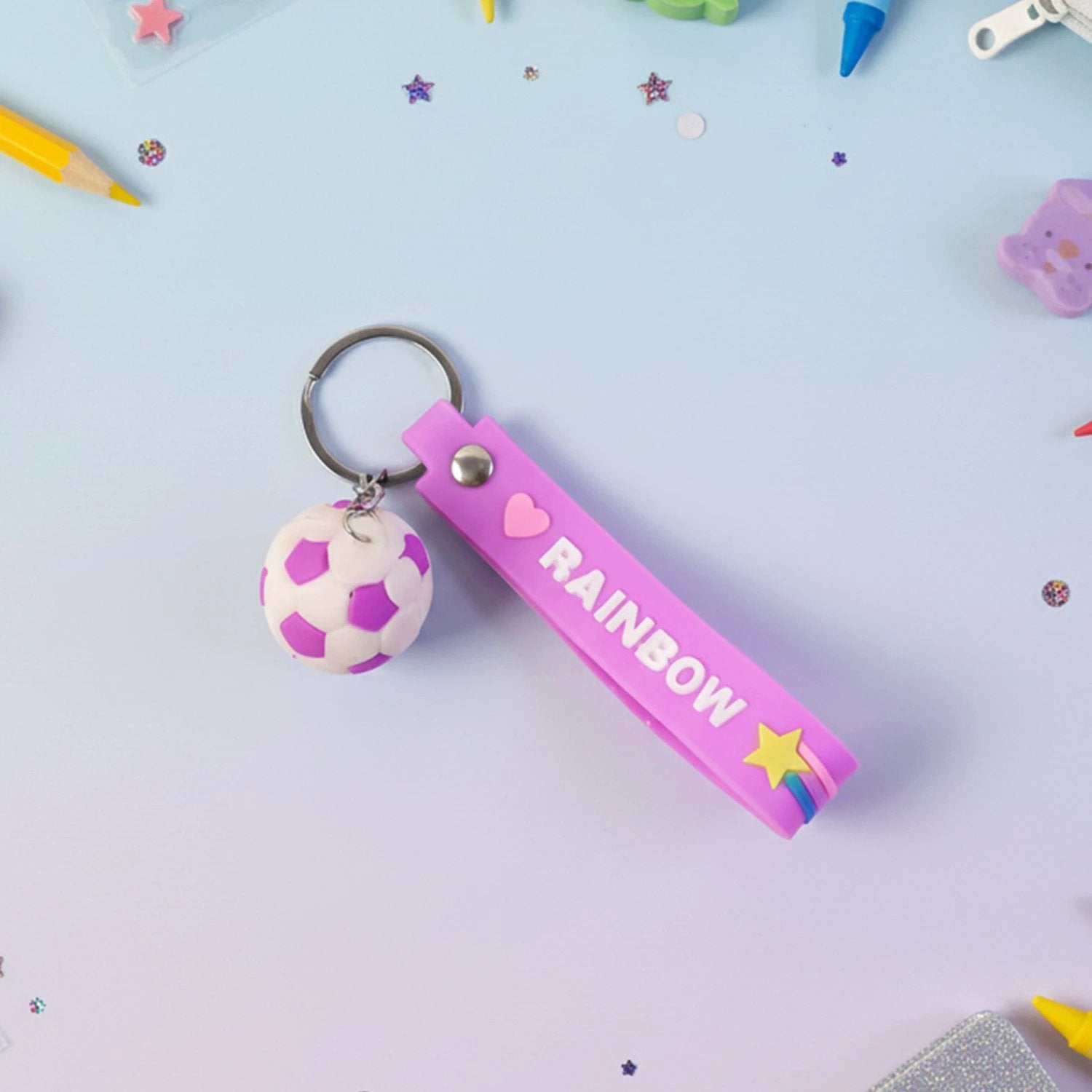 Cute Silicone 3d Key Chain With Metal Hook  Strap (Pack Of 1) - 69KART