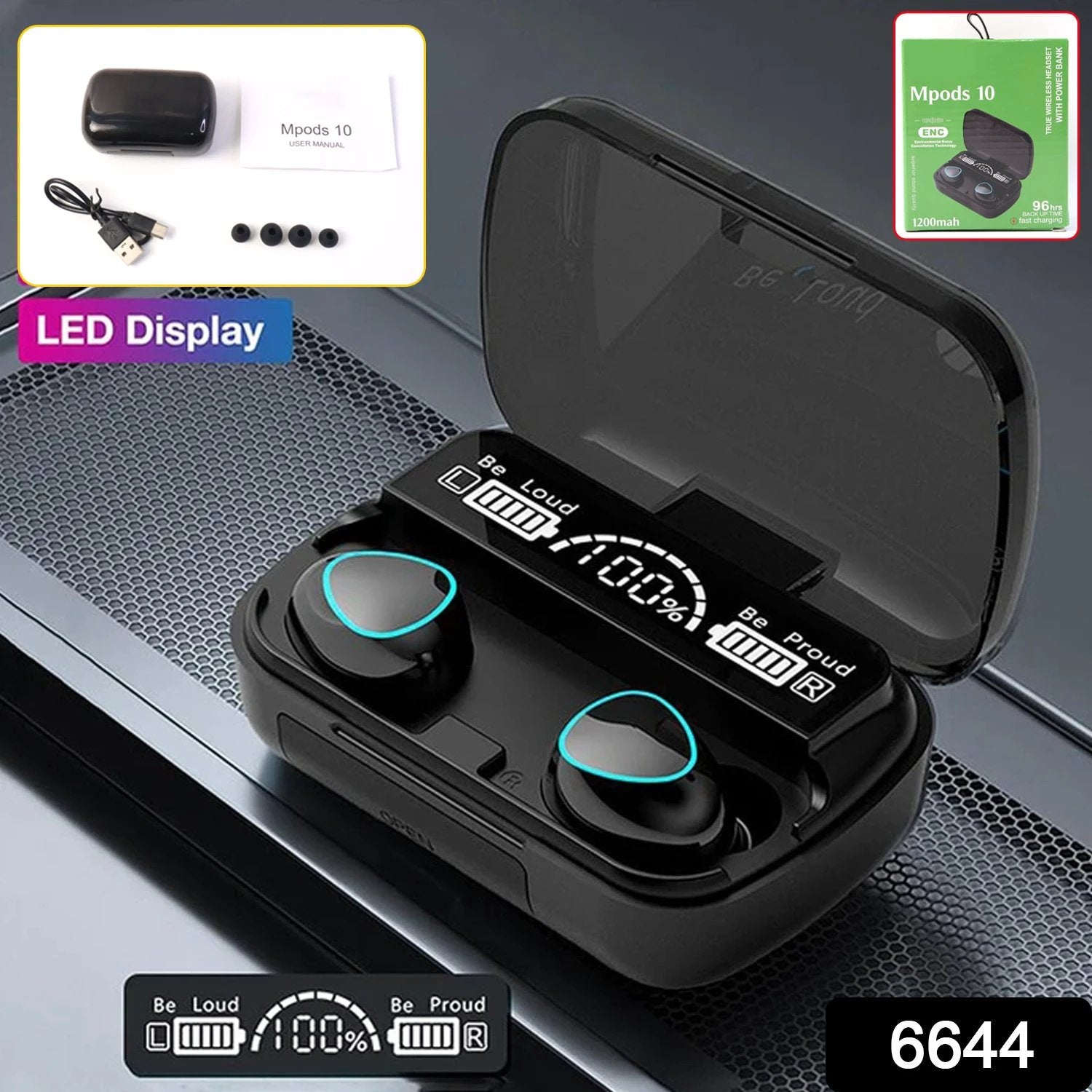 6644 Newest Wireless In Ear Earbuds Bluetooth 5.0 Headphones Mini Stereo Earbuds Sport Headset Bass Sound Built-in Micphone by Wukusy