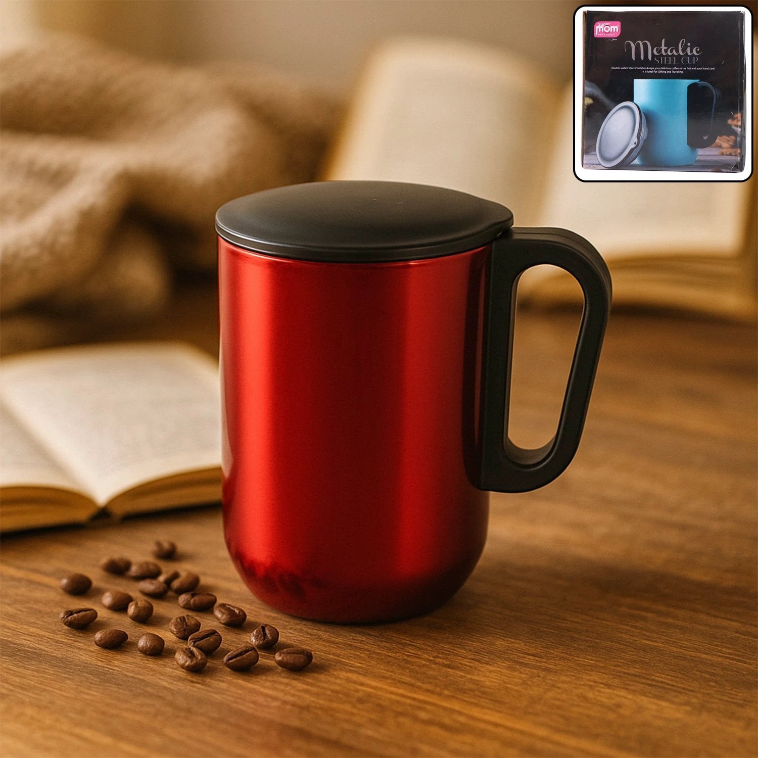 Stainless Steel Metallic Coffee Mug - 300ml by Wukusy