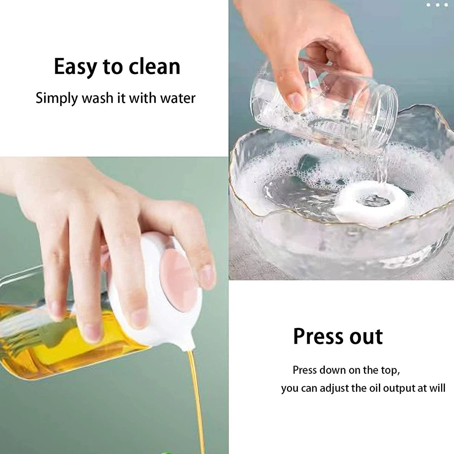 Oil Dispenser With Silicone Oil Brush (1 Pc With Brush 250 Ml Approx) by Wukusy