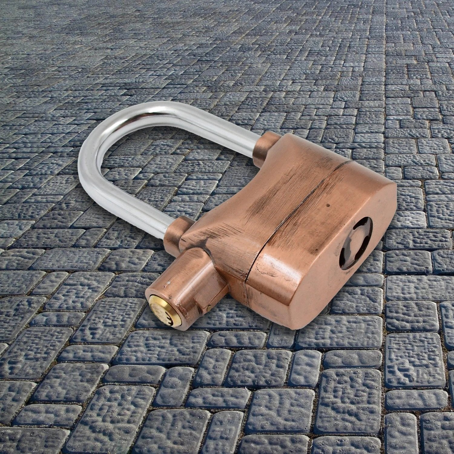 Brown Security Alarm Metallic Lock System With 3 Keys (1 Set) by Wukusy