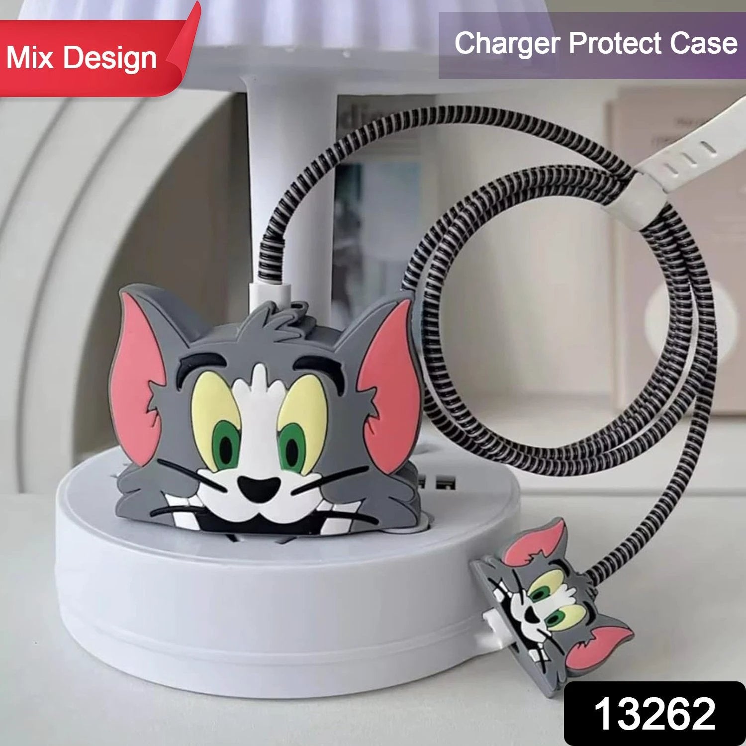 Cartoon Character Silicon Charger Case Cover For Ip 18-20w (Mix Design  1 Pc) - 69KART
