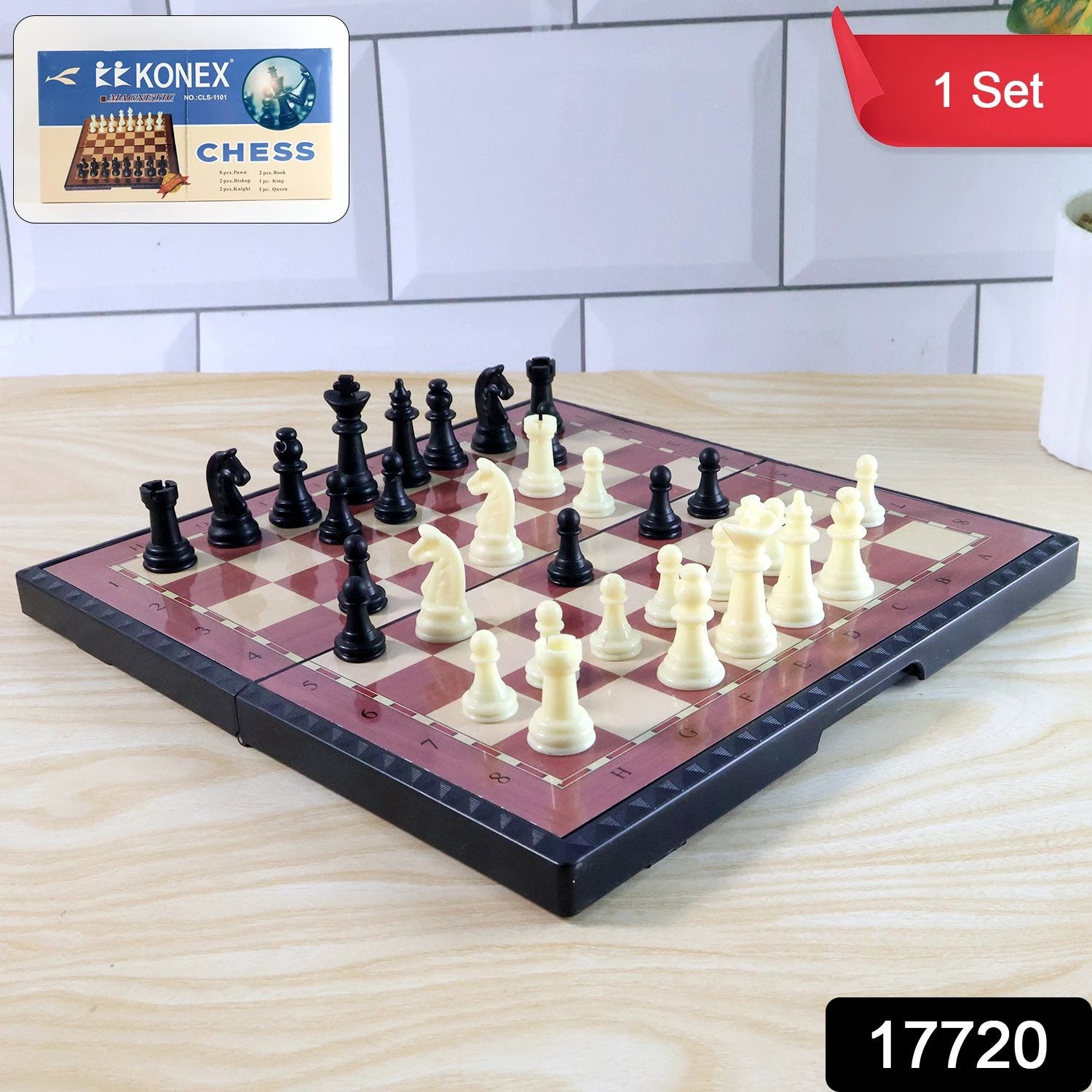 Foldable Magnetic Chess Board Game Set (24 X 24 Cm) - 69kart