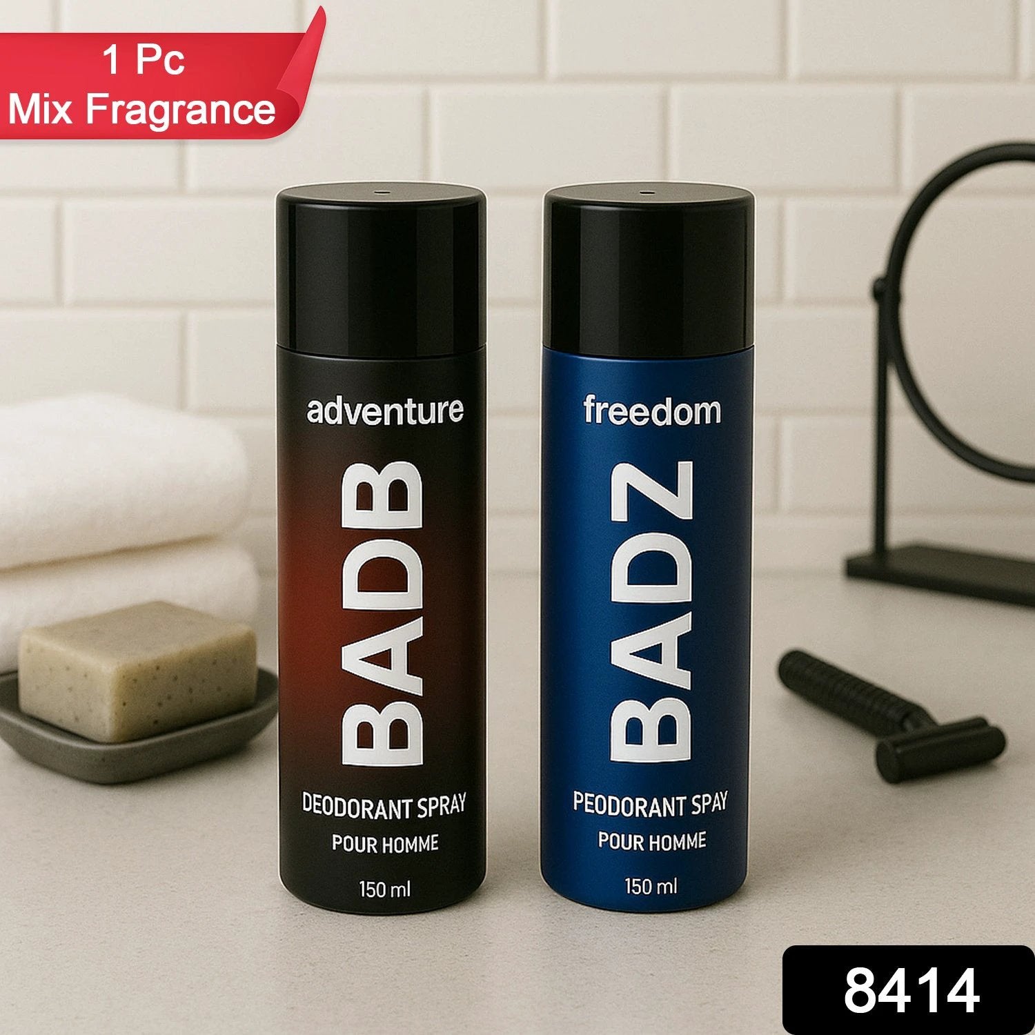 Mens Deodorant Body Spray 150ml (Adventure  Freedom Variant  1 Pc Random Mix) - 69KART
