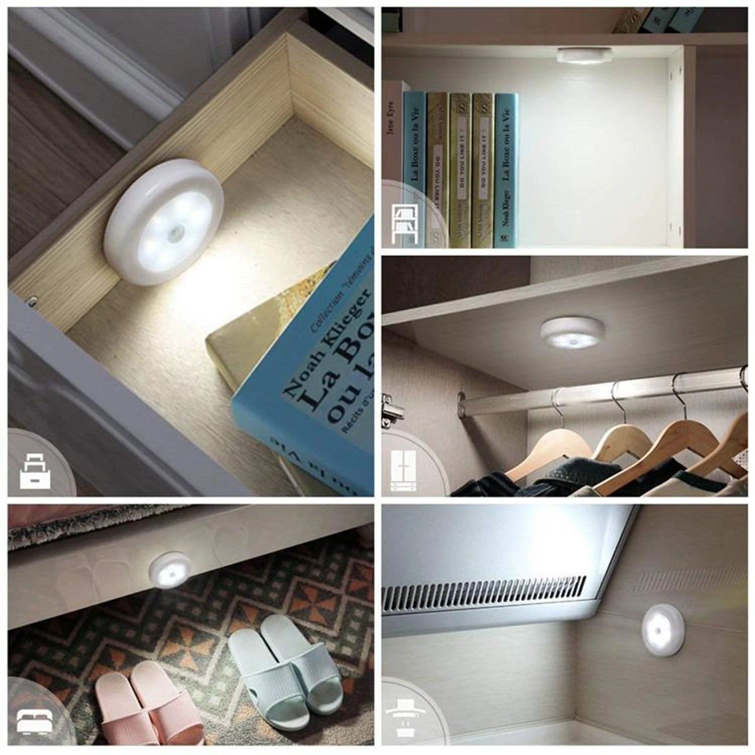 Round Shape 8 Led Motion Sensor Induction Led Light by Wukusy