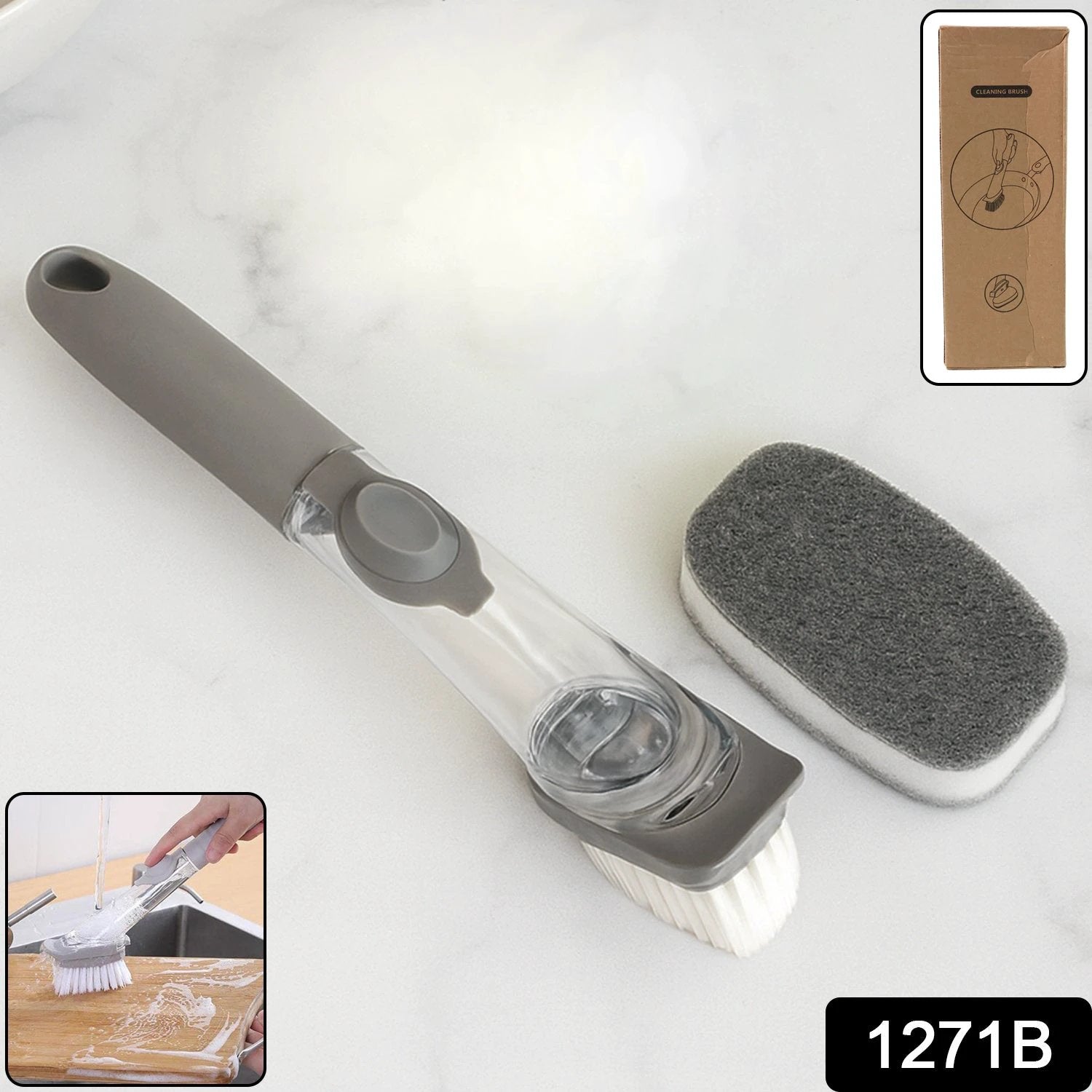 2 In 1 Soap-dispensing Dish Brush - (Set) - 69kart