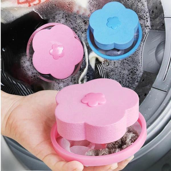 Magic Floating Lint Catcher for Washing Machine – Reusable Flower Mesh Bag - 69KART