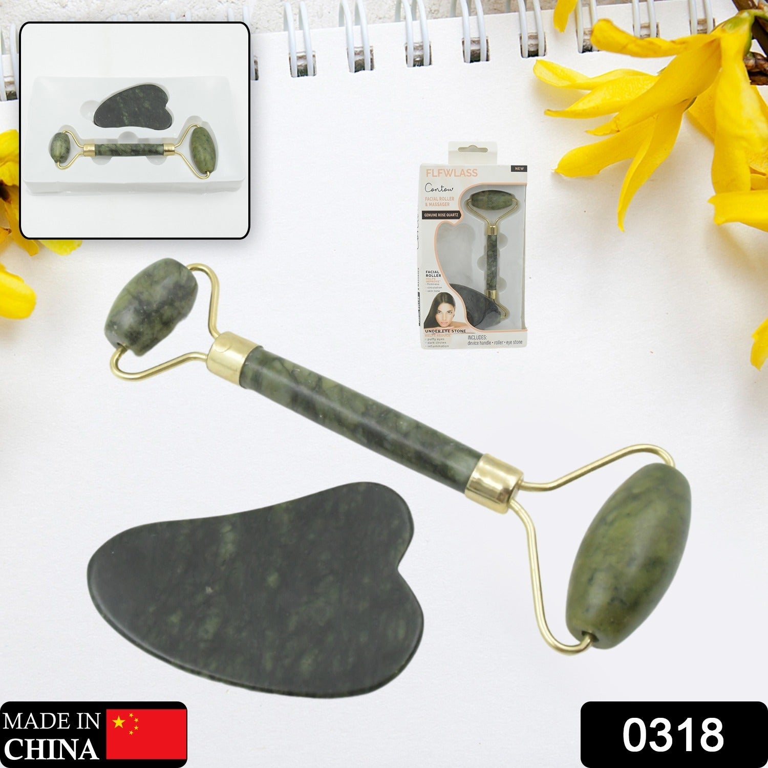 Gua Sha Stone Anti Aging Jade Roller Face Massager