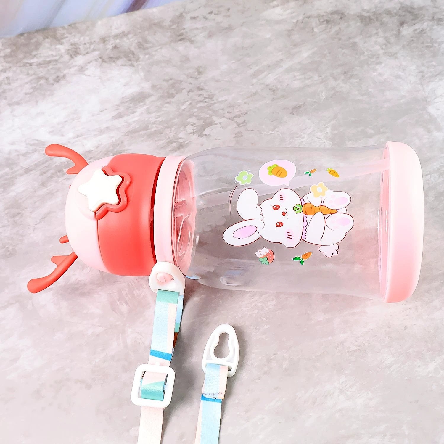 Cute Cartoon Water Bottle Approx 450ml (1 Pc) - 69kart