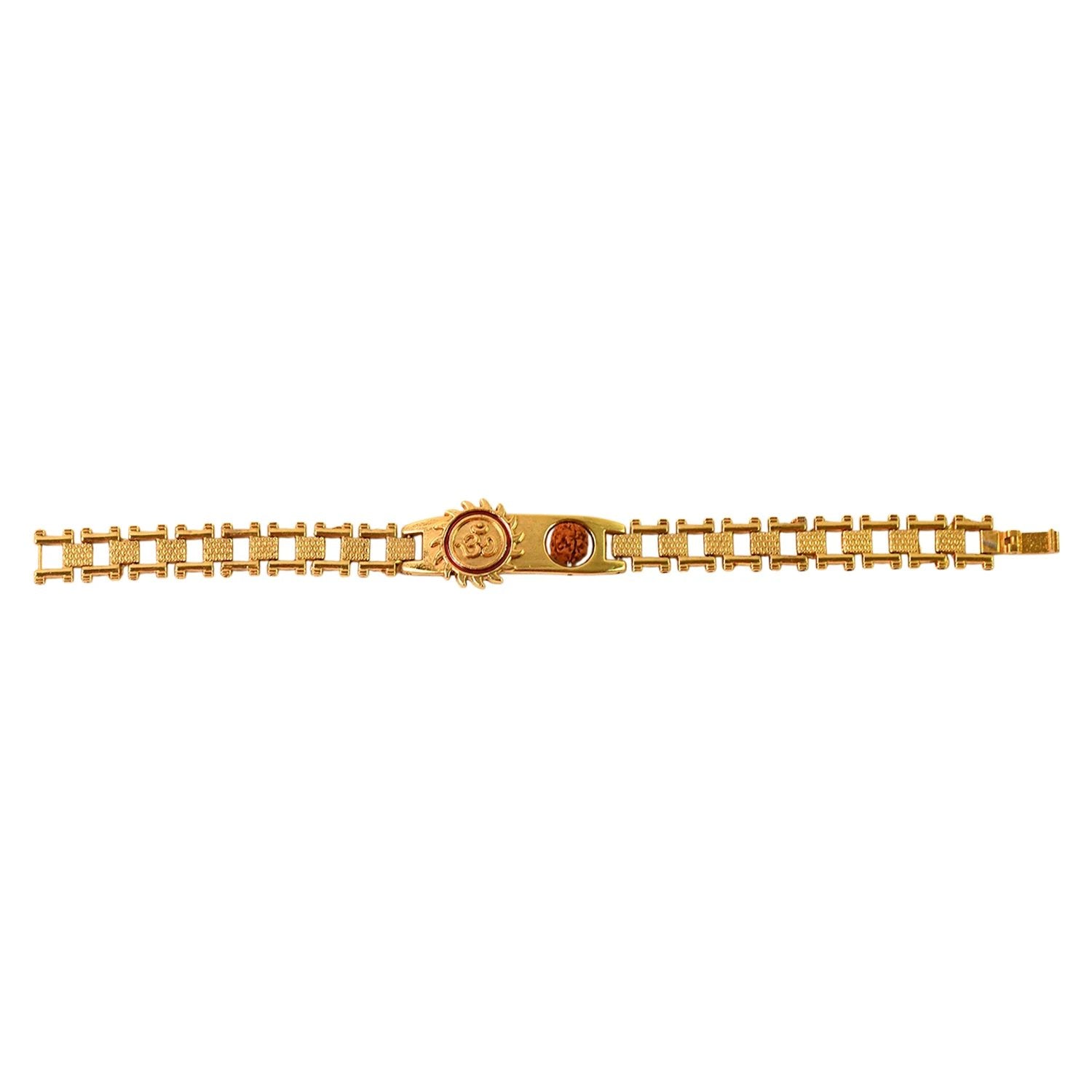 Gold Plated Designer Watch-dial Style Bracelet Rakhi For Brother (1 Pc) - 69KART