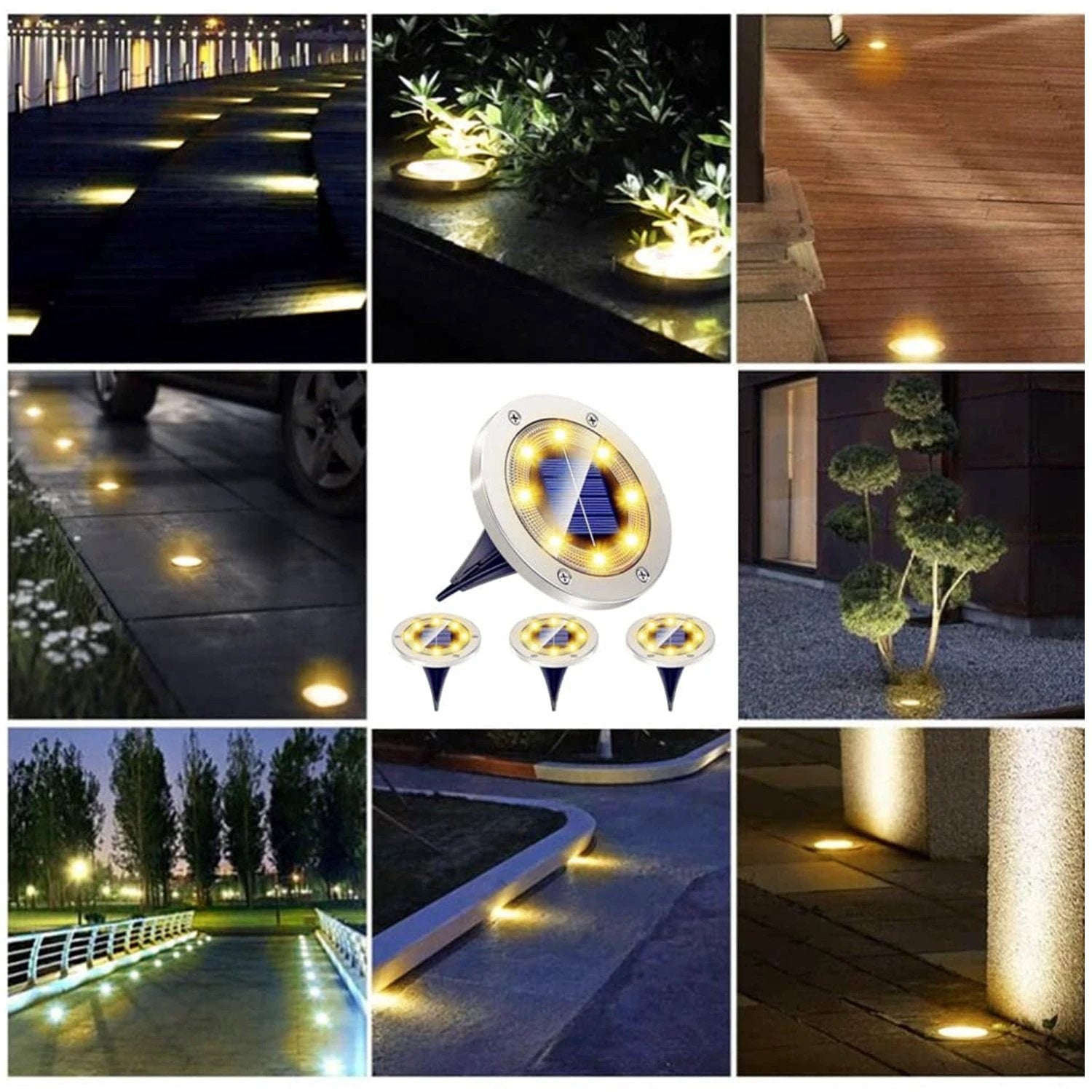 Solar Powered Led Garden Lights (4 Pc) - 69KART
