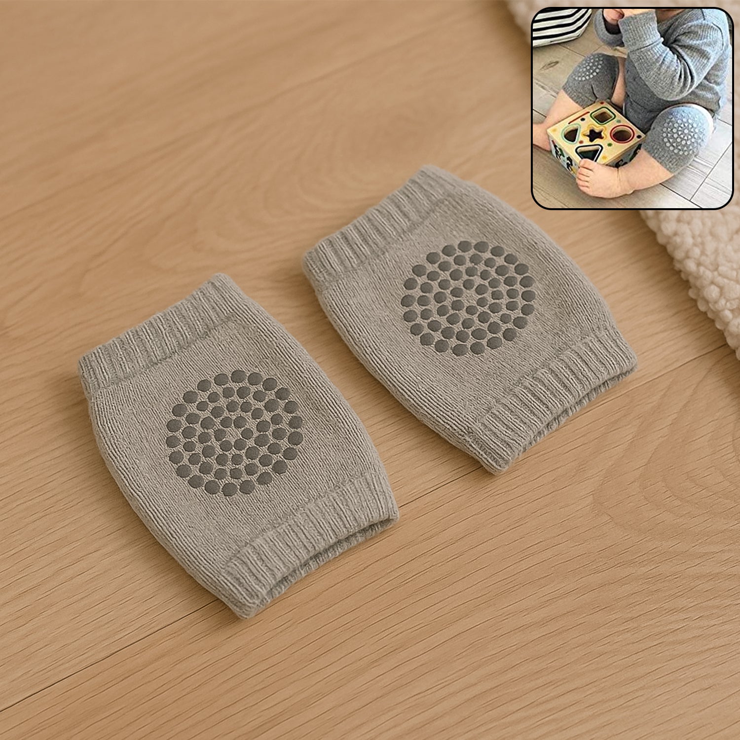 Light Grey Toddler Wool Knit Leg Warmer