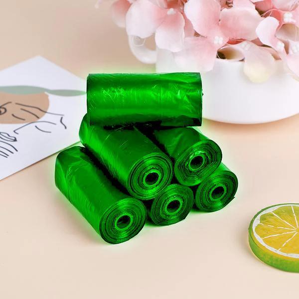 1585 Bio-degradable Eco Friendly Garbagetrash Bags Rolls (19 X 21) (Green) by Wukusy