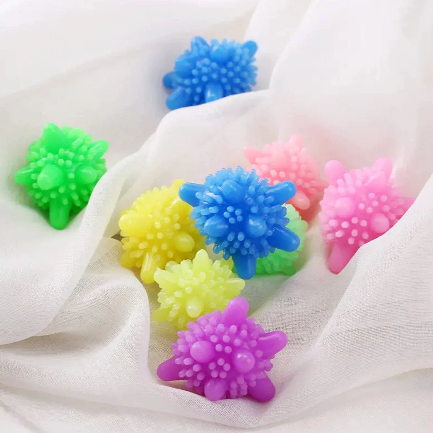 8737 Soft Star Washing Machine Laundry Dryer Balls Laundry Ball For Household Cleaning Washing Machine Clothes Softener (10 Pcs Multi Color) by Wukusy