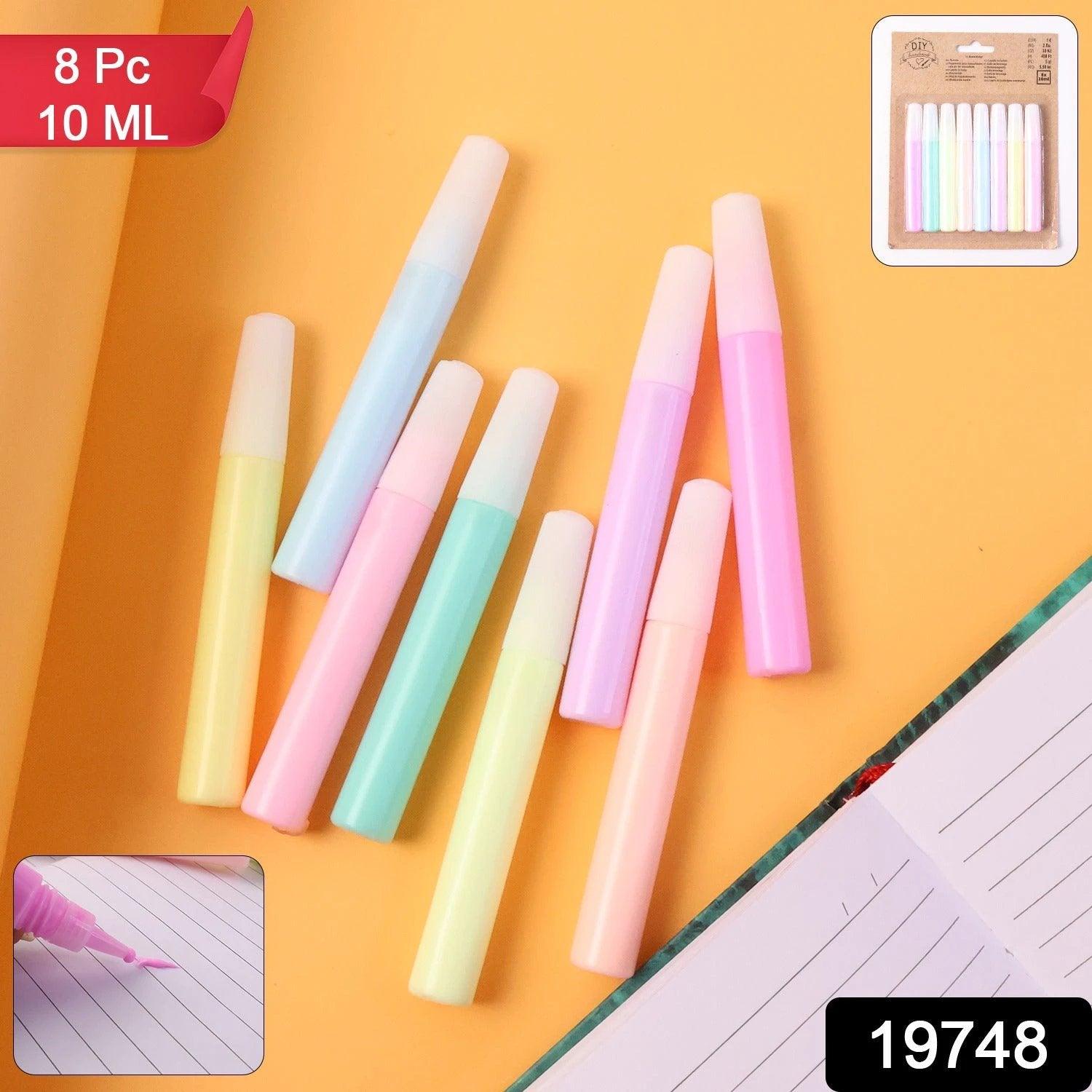 Diy Multi-color Craft Glue Pen Set (10ml  8 Pc) - 69KART