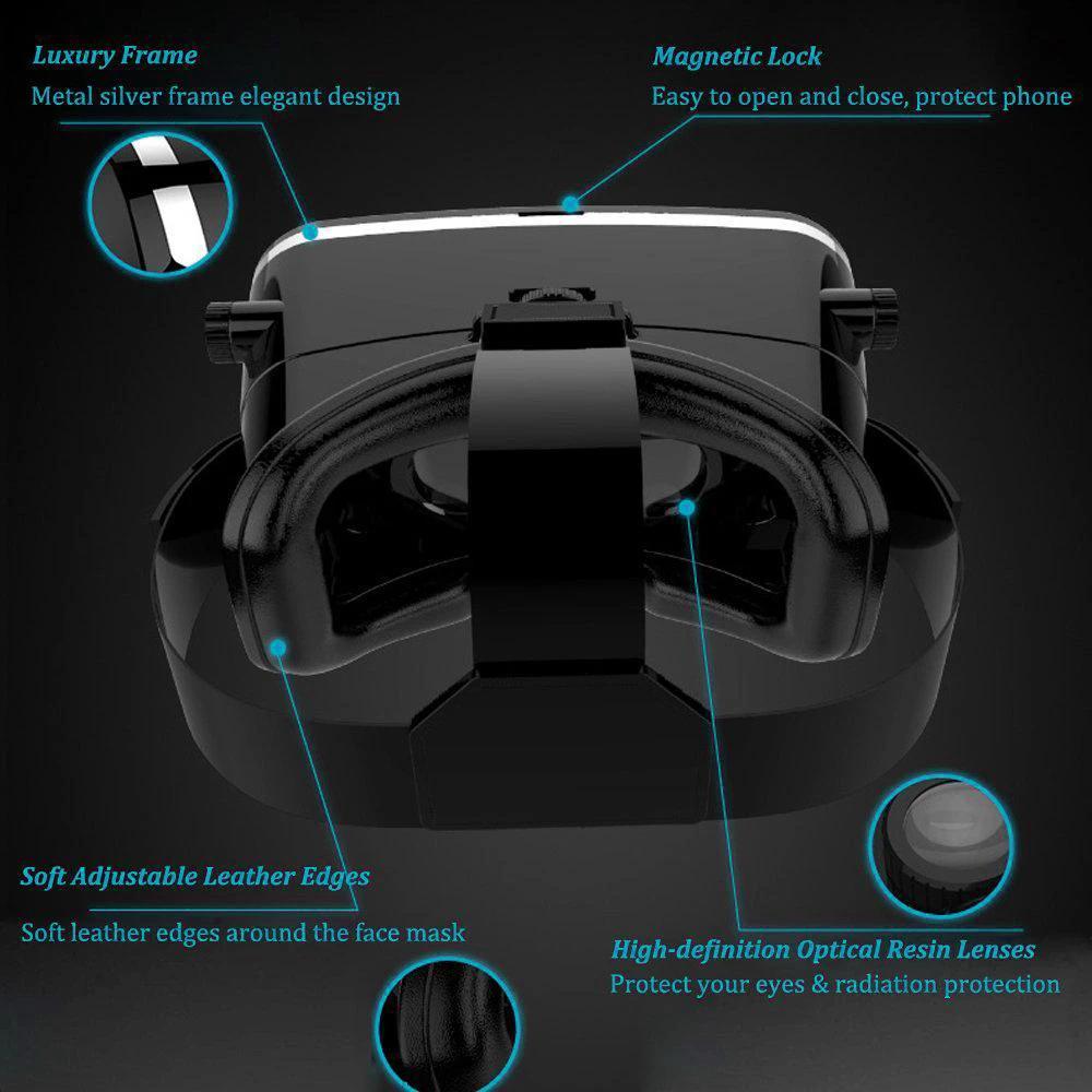 1447 Vr Pro Virtual Reality 3d Glasses Headset by Wukusy