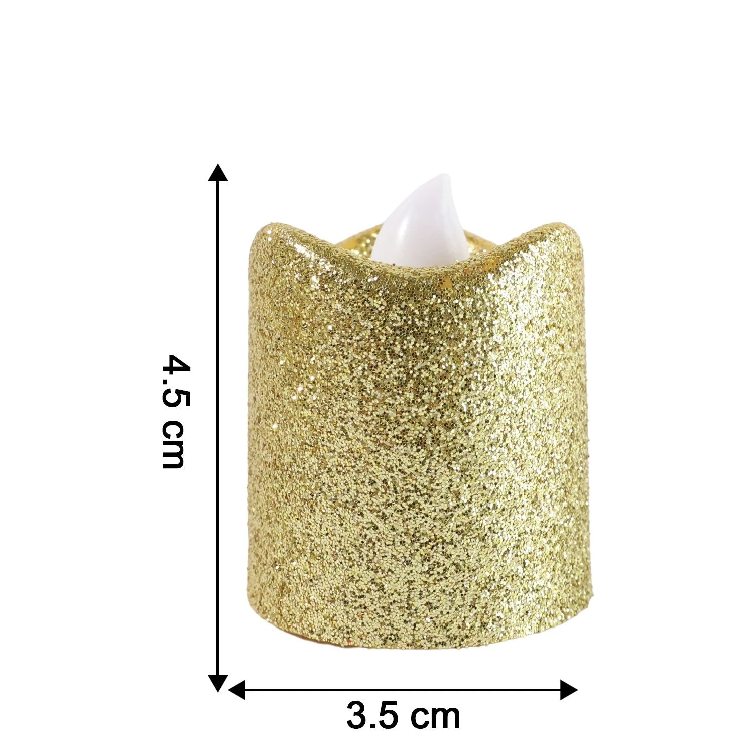 LED Glitter Tealight Candles - 9 Piece Set by Wukusy