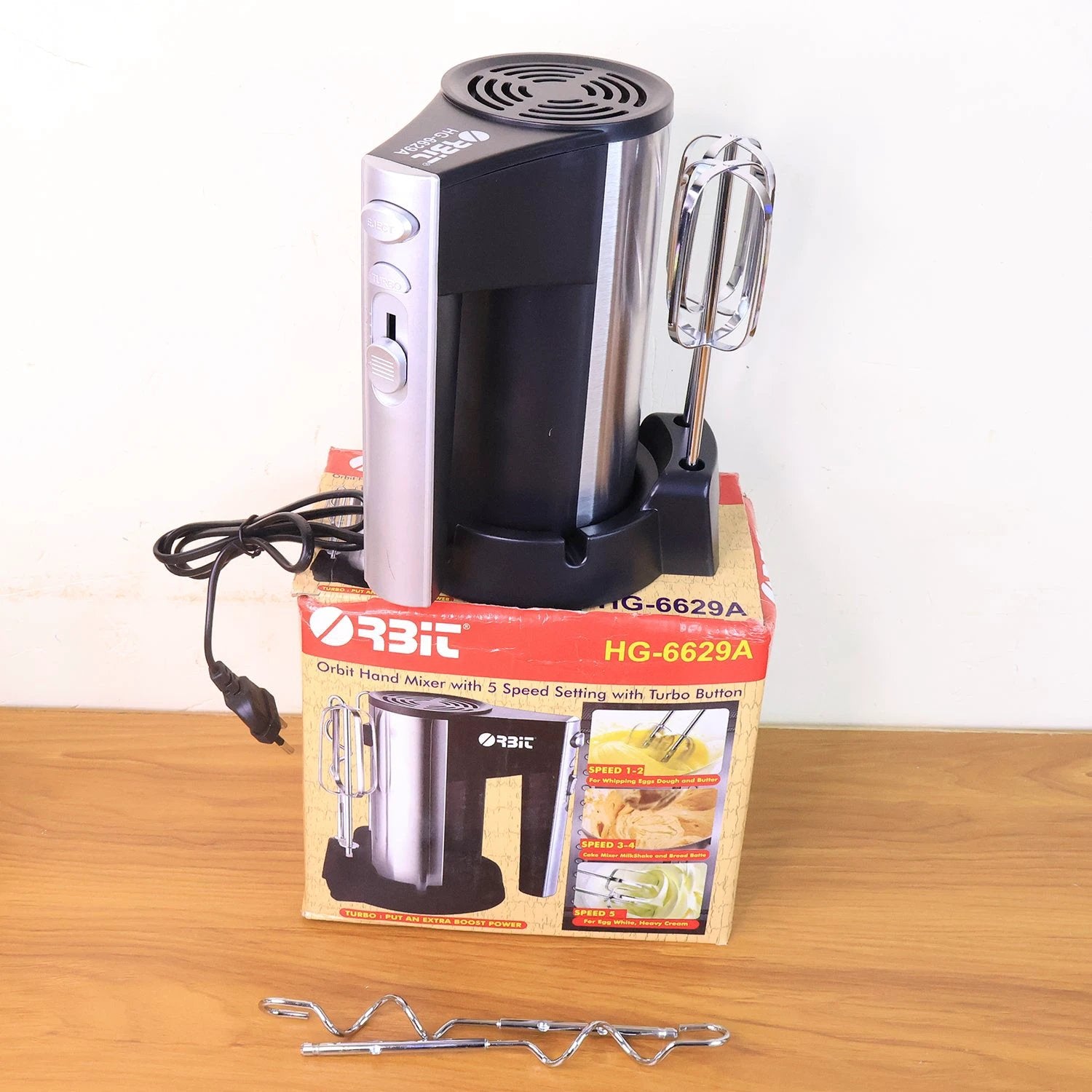 Orbit Stainless Steel Electric Hand Mixer - 450w by Wukusy
