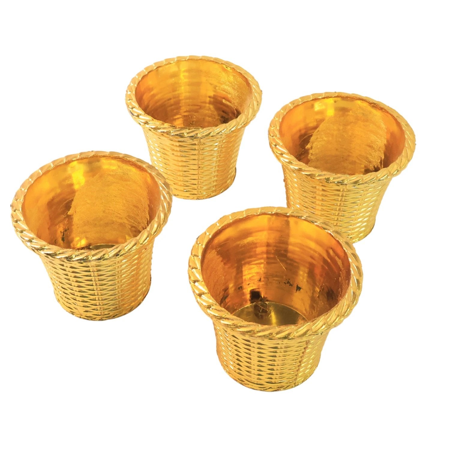 Plastic Flower Valencia (Pot) Home And Outdoor (4 Pc) - 69KART