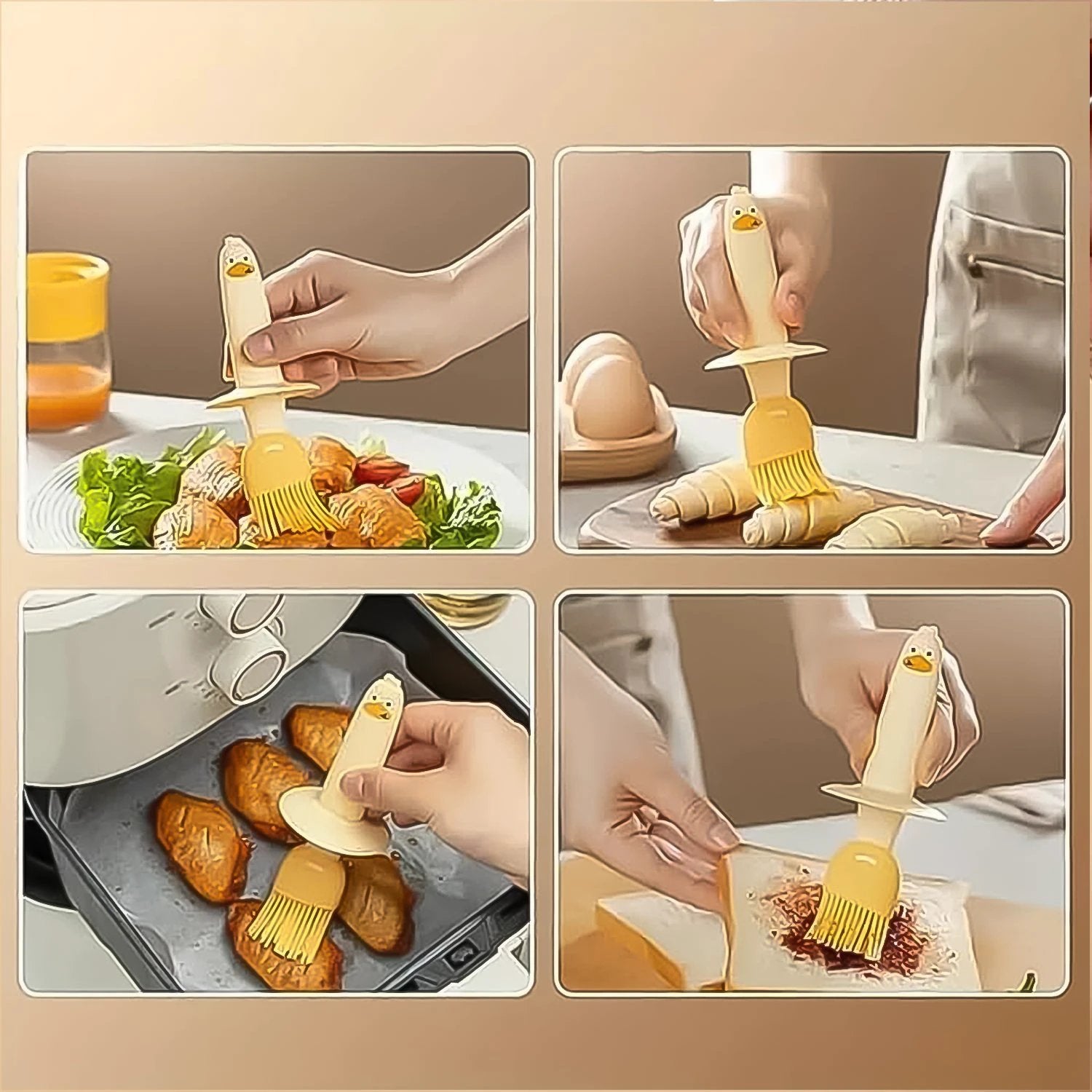 2 In 1 Oil Dispenser Bottle With Silicone Basting Brush (1 Set) by Wukusy