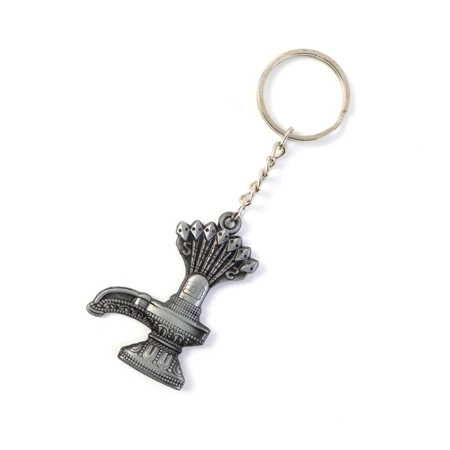 Shiva Lingam with Naag Metal Keychain by Wukusy