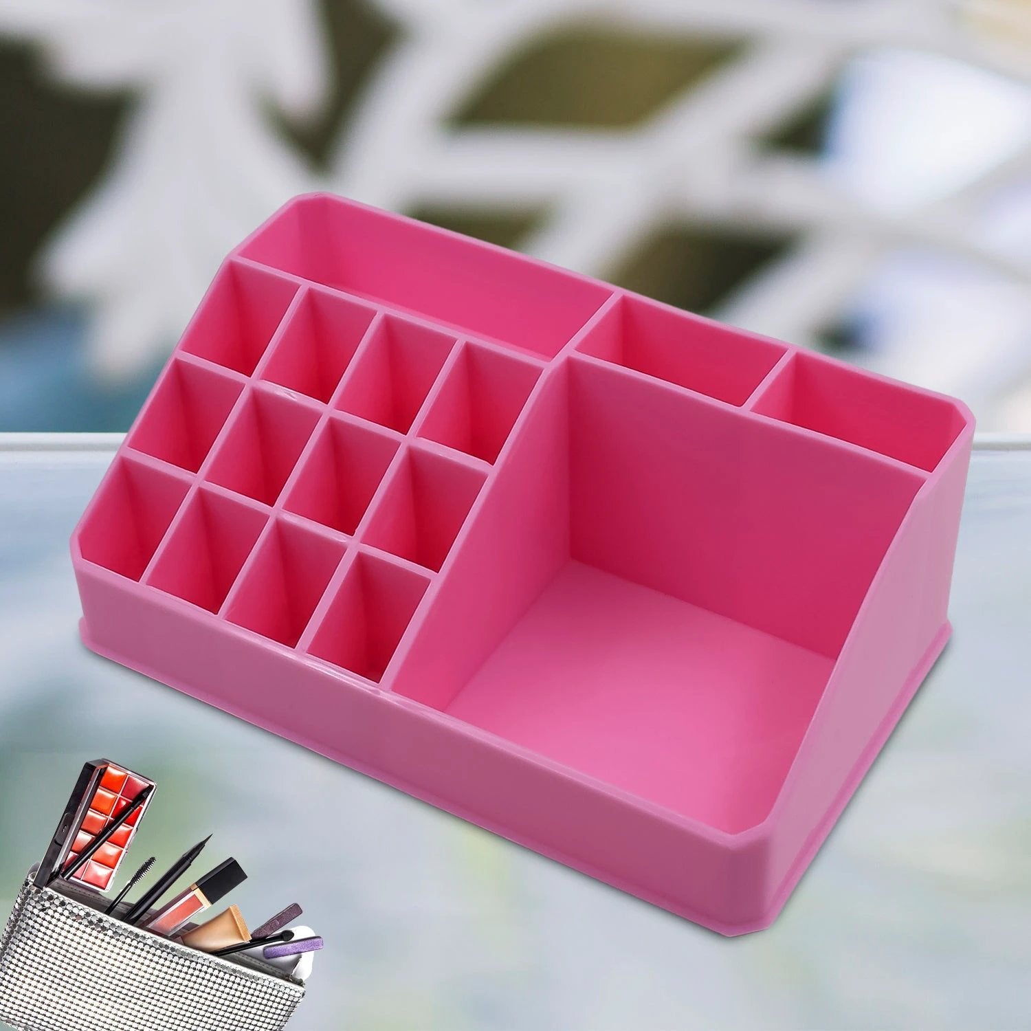 Makeup Organiser Cosmetic Makeup Lipstick Storage Box With Drawer Plastic Case Holder Skin Care Products (1 Pc) - 69KART
