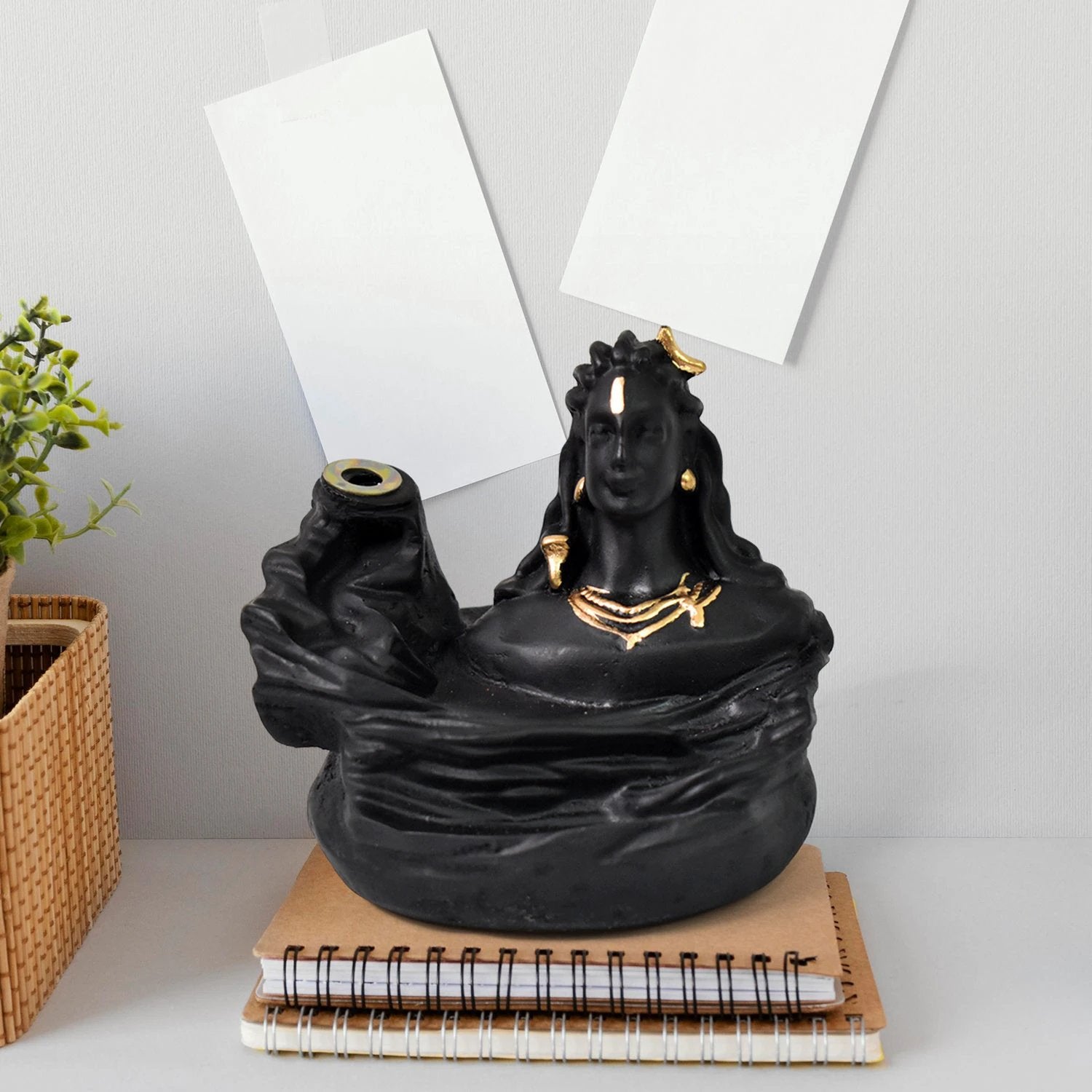 Adiyogi Shiva Backflow Smoke Fountain Incense Holder Burner (1 Pc) by Wukusy
