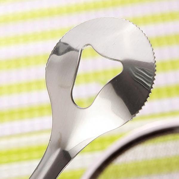 2412 2in1 Stainless Steel Filter Spoon With Clip Food Kitchen Oil-frying Multi-functional by Wukusy