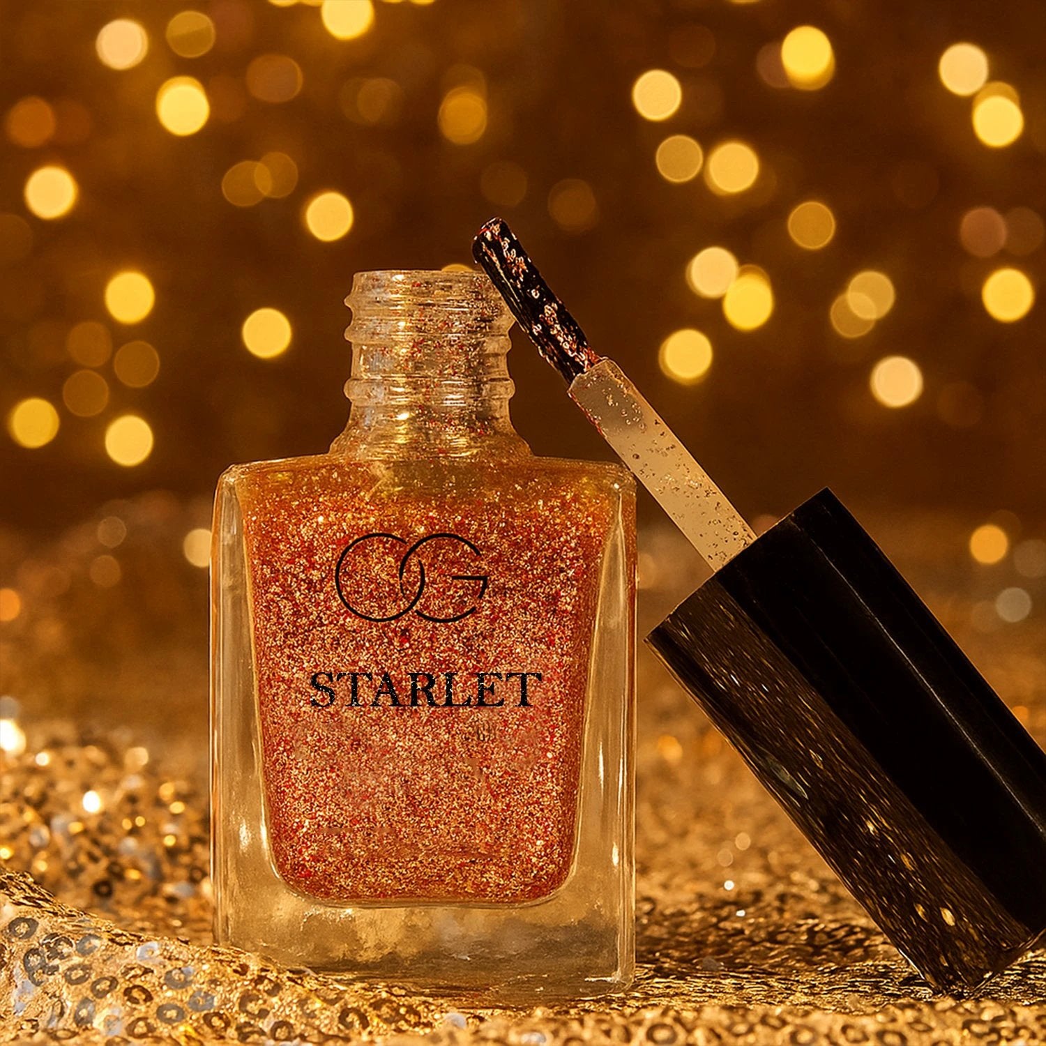 Og Beauty Metallic Rose Starlet Glitter Nail Paint (10 Ml  1 Pc) - 69KART
