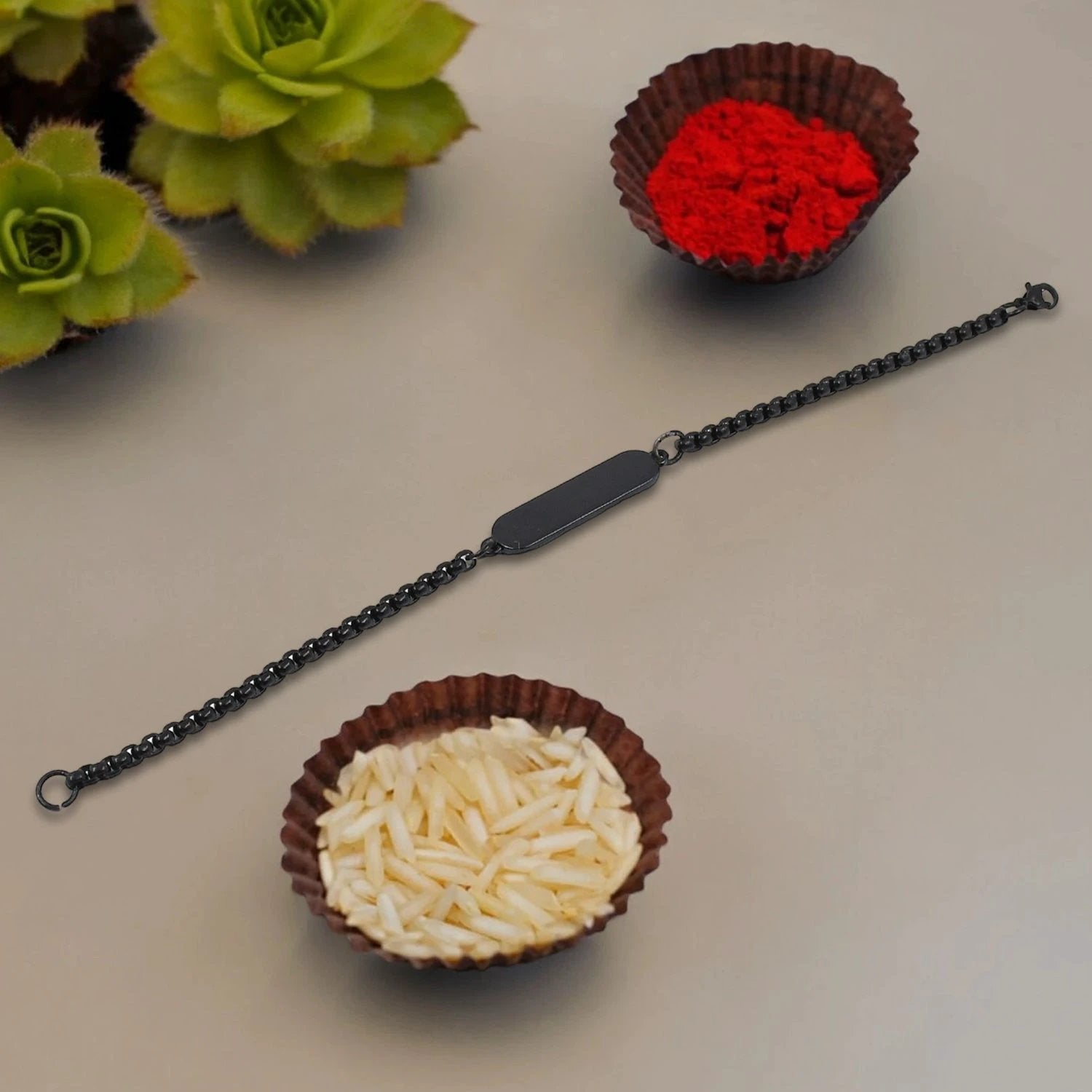 Black Bracelet Rakhi Gift Bracelet (1 Pc) - 69KART