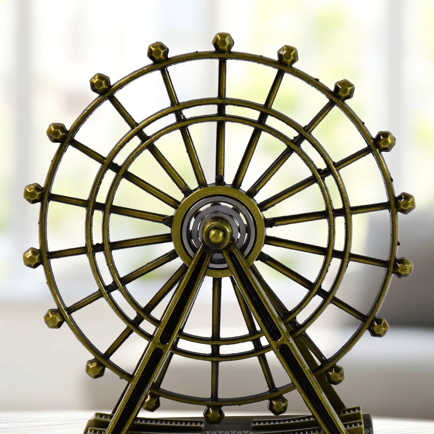 Metal Desktop Wheel Tower Decoration by Wukusy
