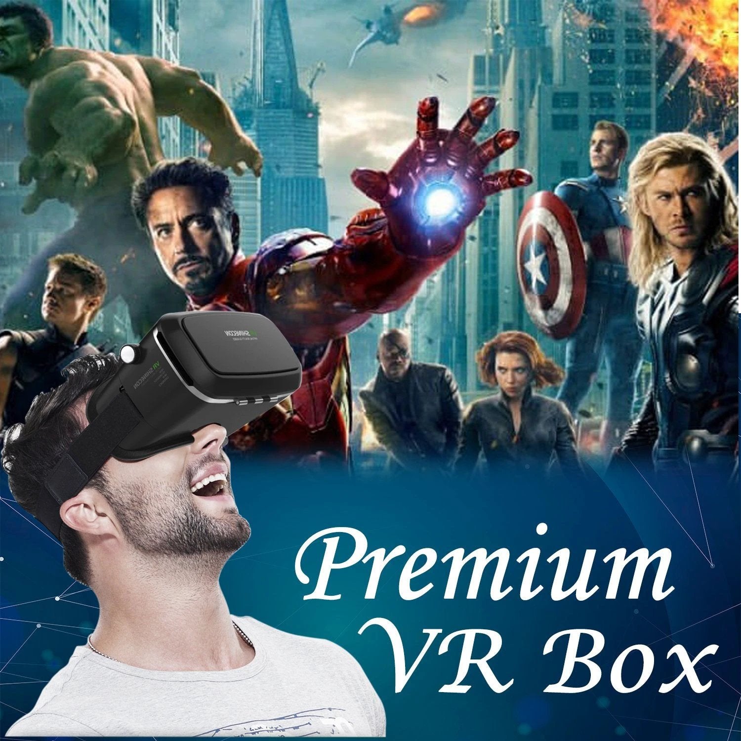 1447 Vr Pro Virtual Reality 3d Glasses Headset by Wukusy