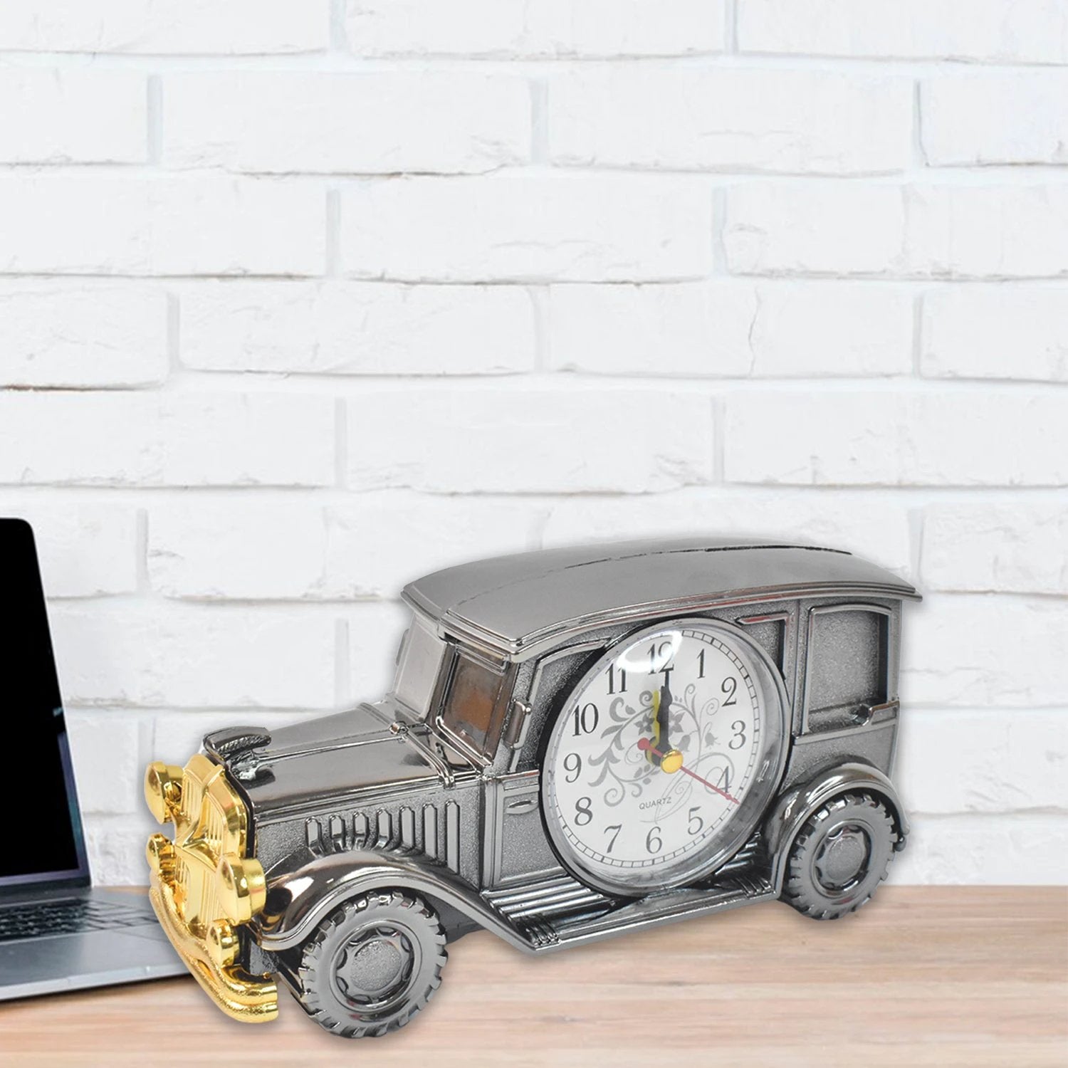 Car Model Clocks Pen Holder Function Abs Material Alarm Clock For Office Desk For Bedroom - 69kart