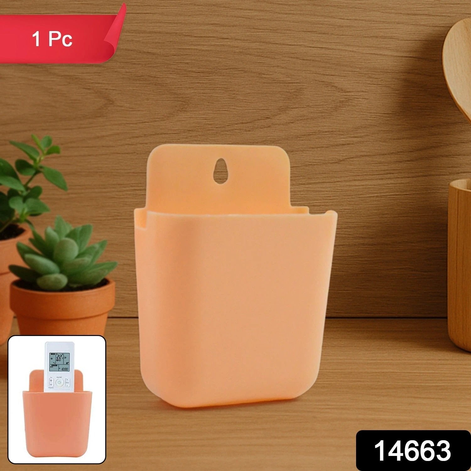 Multi Purpose Wall Mounted Plastic Storage Pocket (1 Pc) by Wukusy