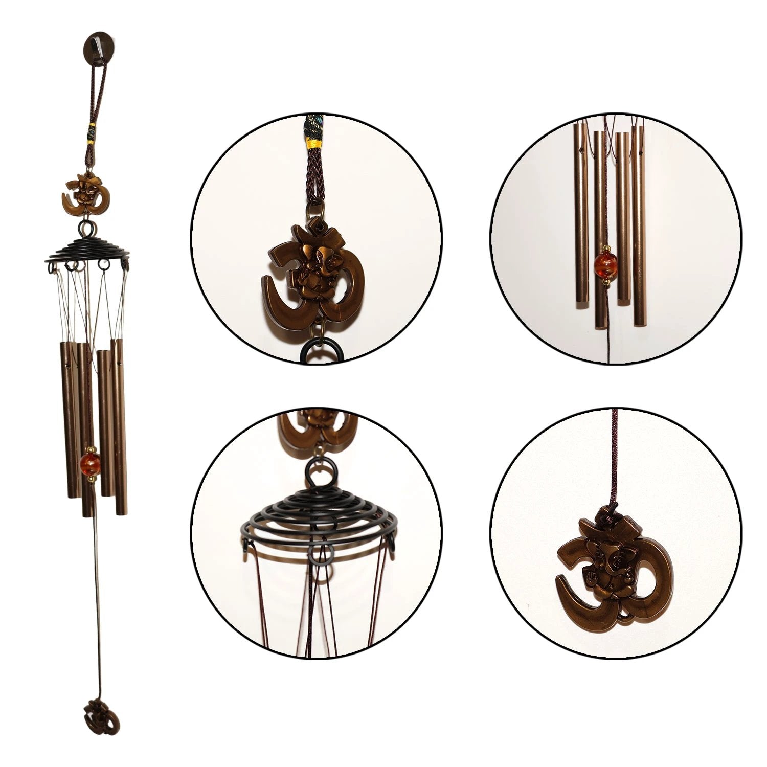 Metal Wind Chime with Om Symbol by Wukusy